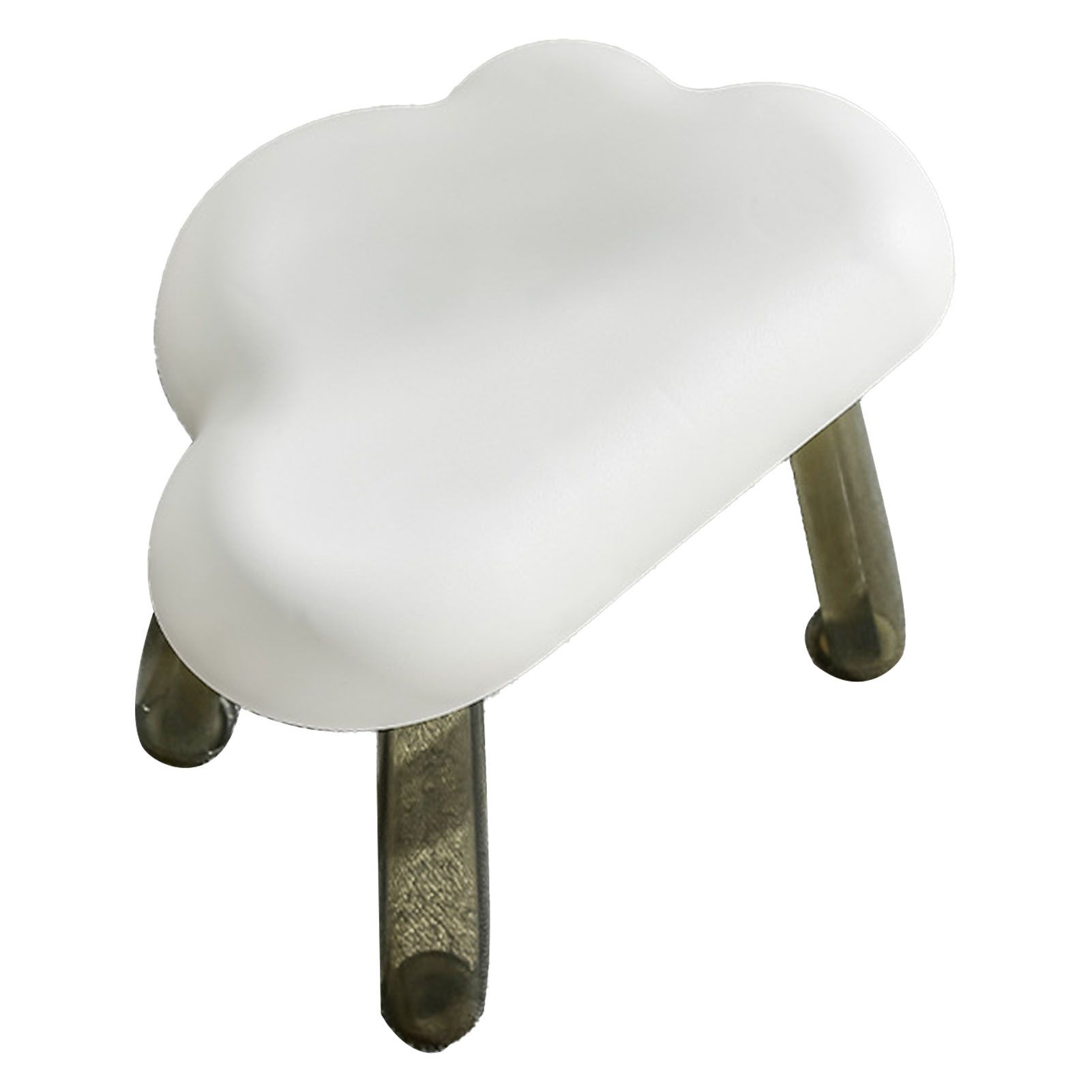 Children Stool Cloud Shape Top Transparent Leg Delicate Plastic Stool Gift view 3