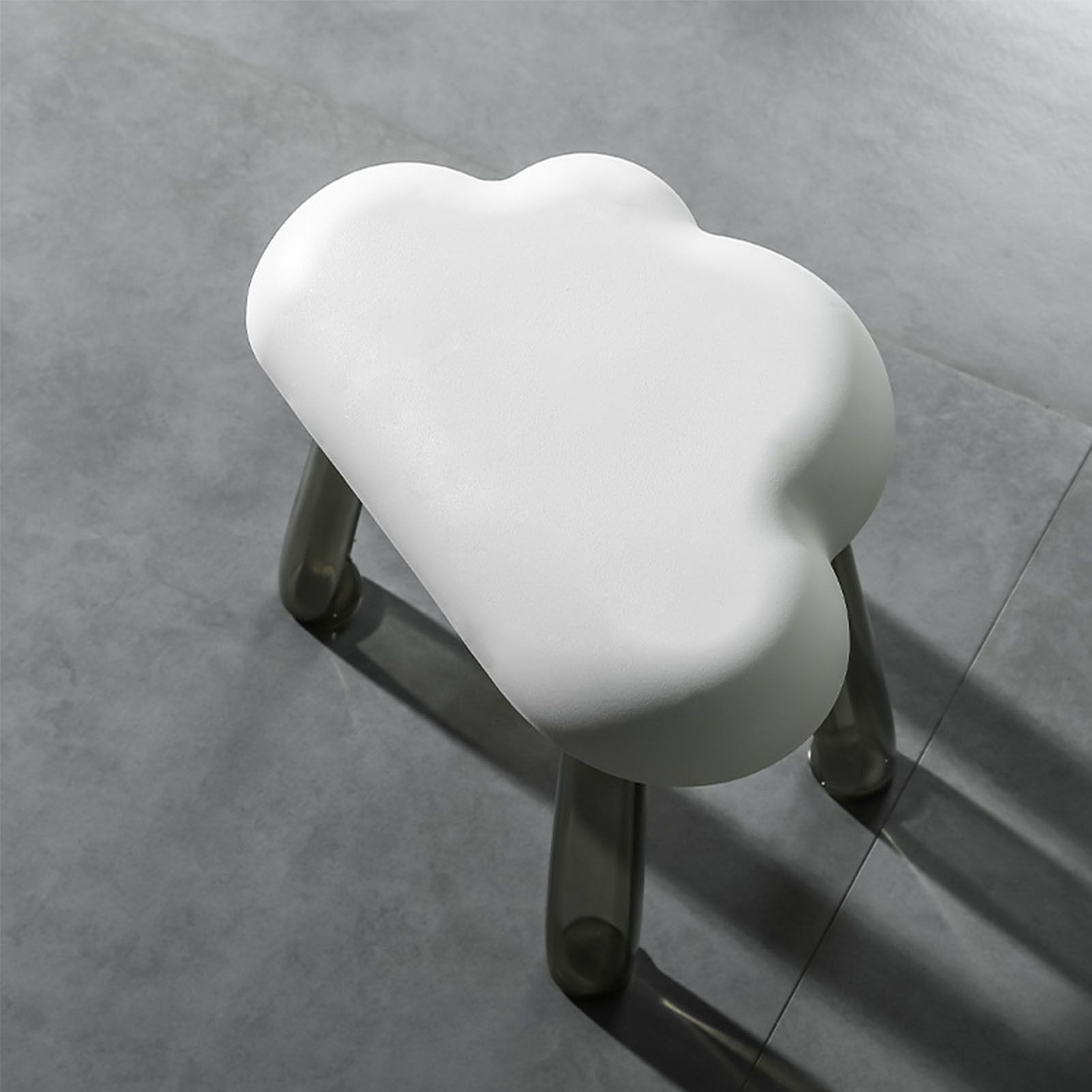 Children Stool Cloud Shape Top Transparent Leg Delicate Plastic Stool Gift view 5