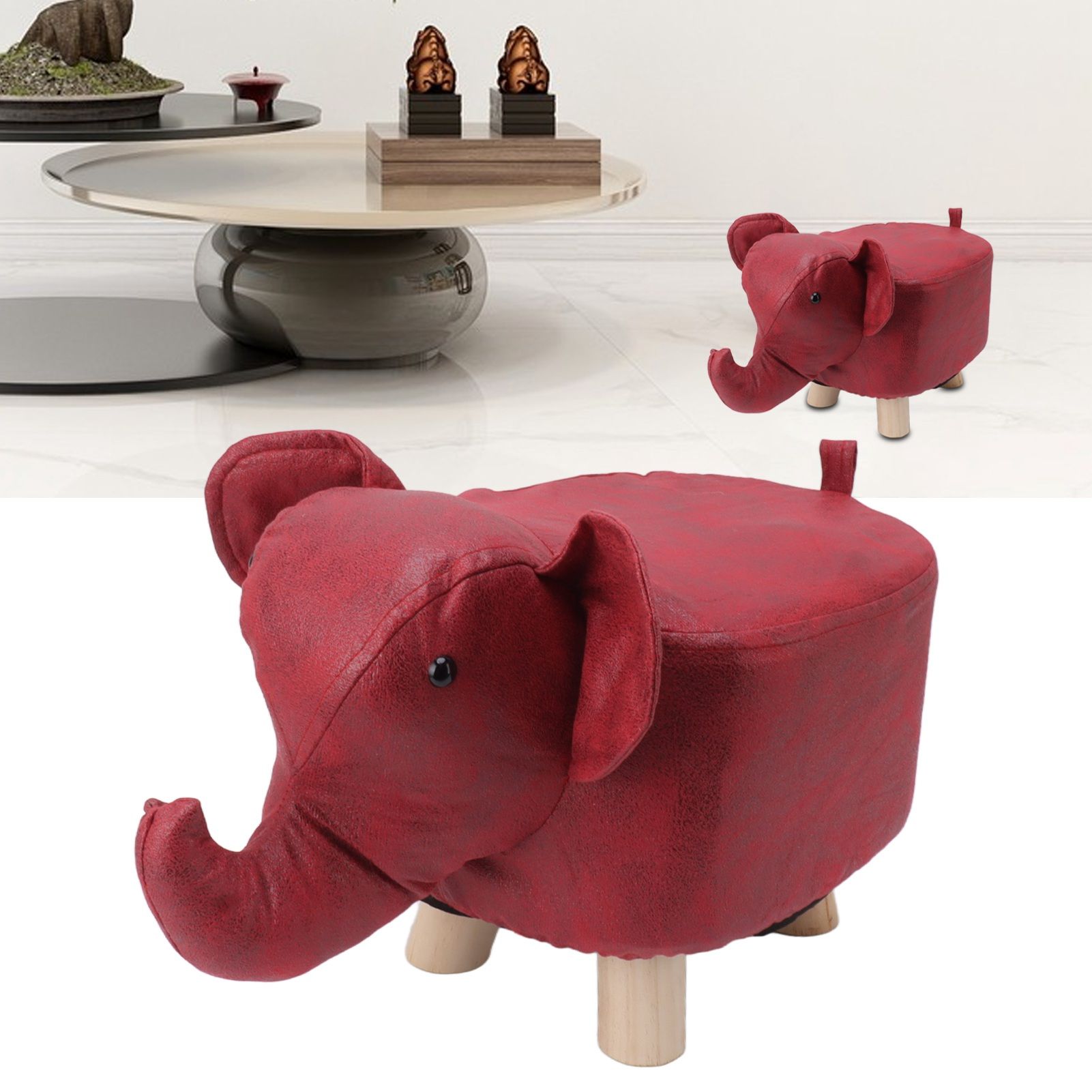 Animal Footstools Elephant Shaped Slip Resistant Silent Comfortable Stable view 11