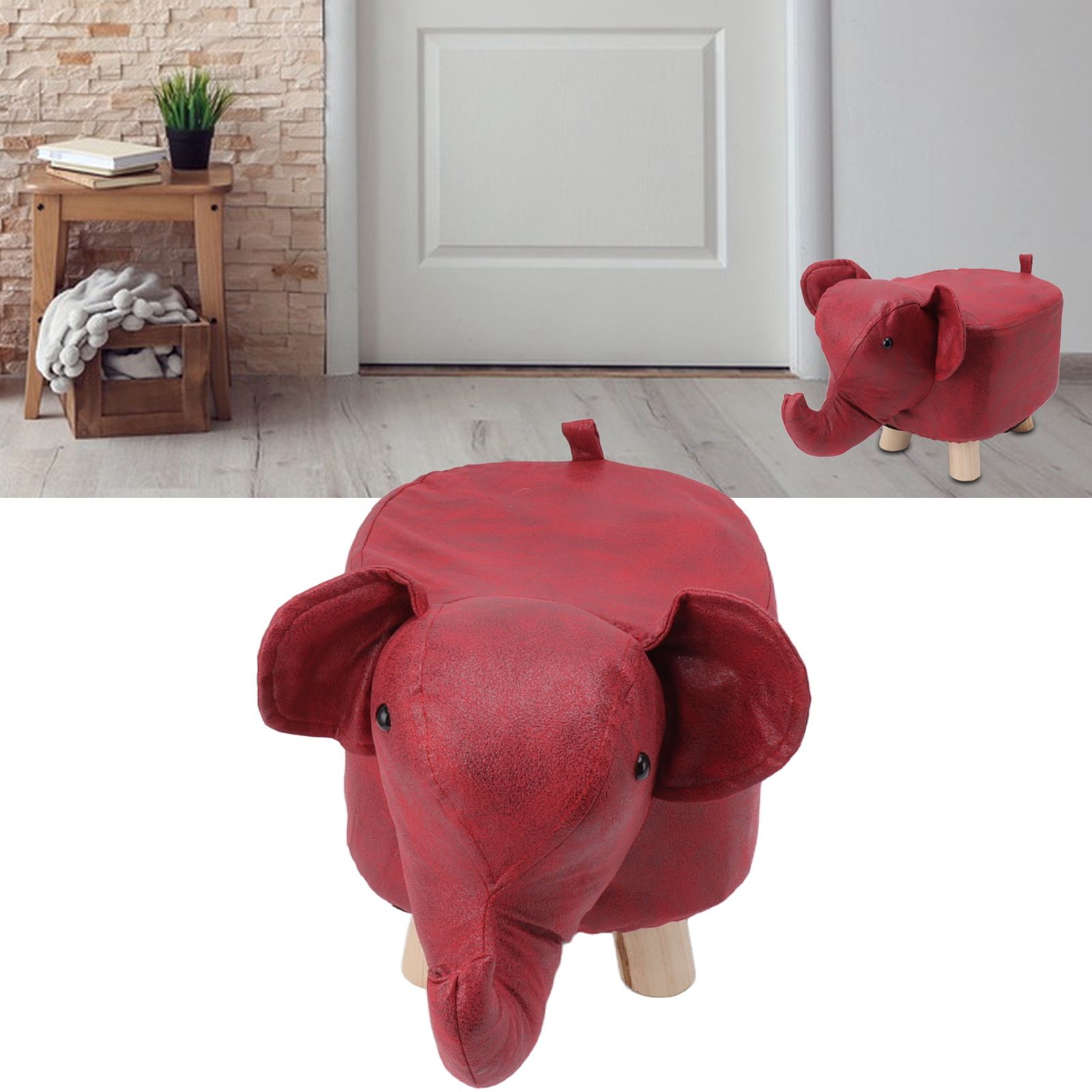 Animal Footstools Elephant Shaped Slip Resistant Silent Comfortable Stable view 12