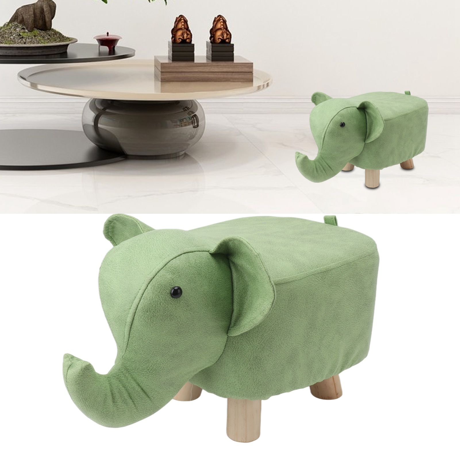 Animal Footstools Elephant Shaped Slip Resistant Silent Comfortable Stable view 11