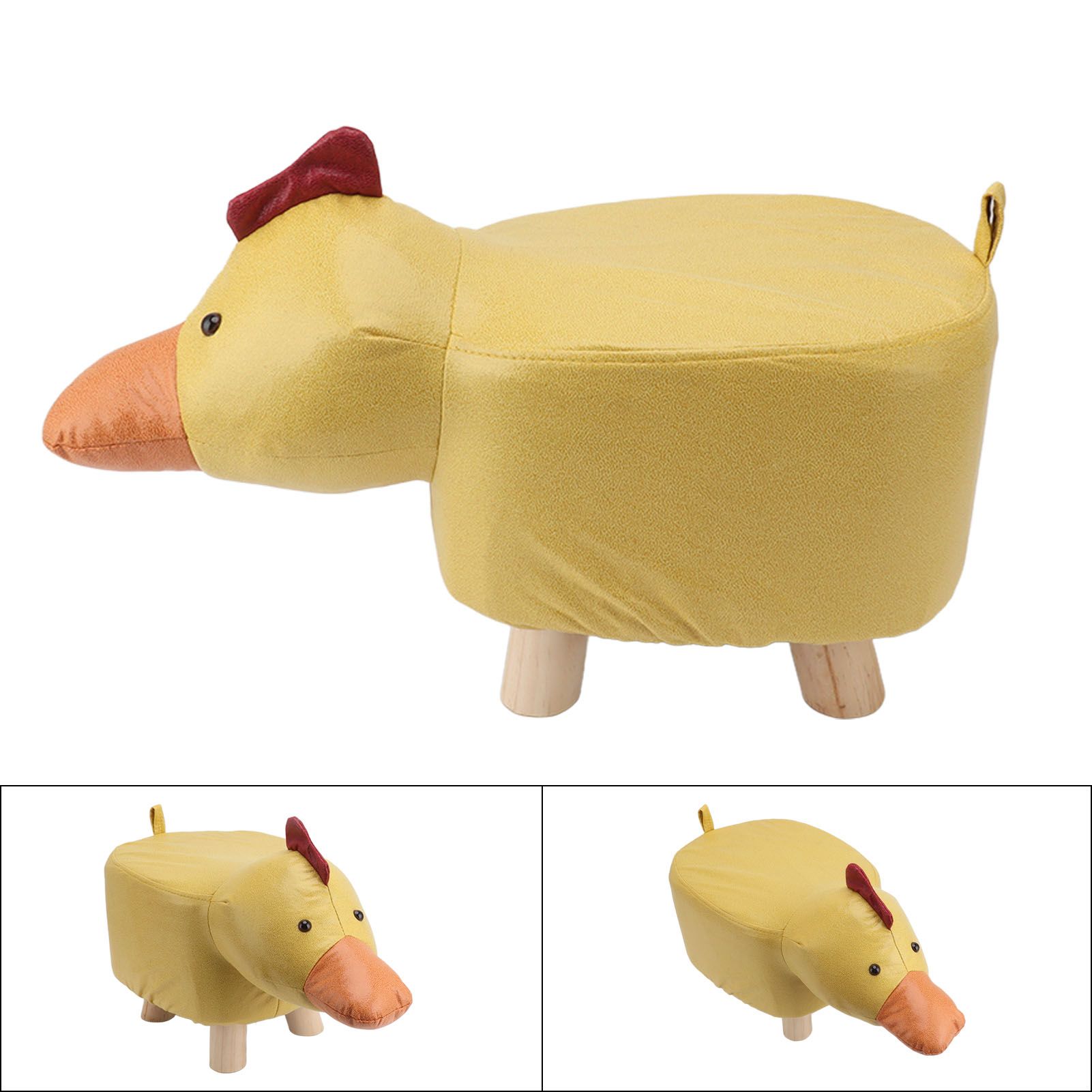 Cute Animal Footstool with Soft Padded Cushion and Prevent Slip Feet Small view 9