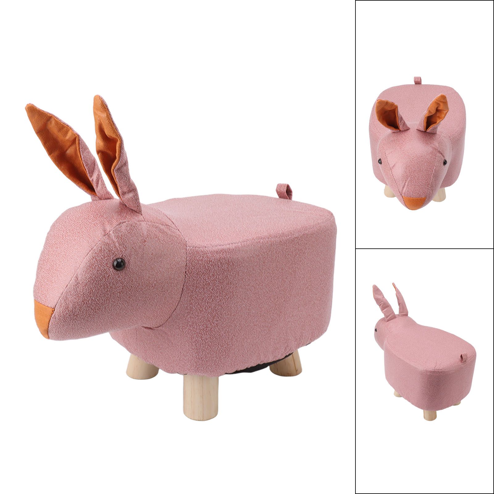 Cute Animal Footstool with Soft Padded Cushion and Prevent Slip Feet Small view 9