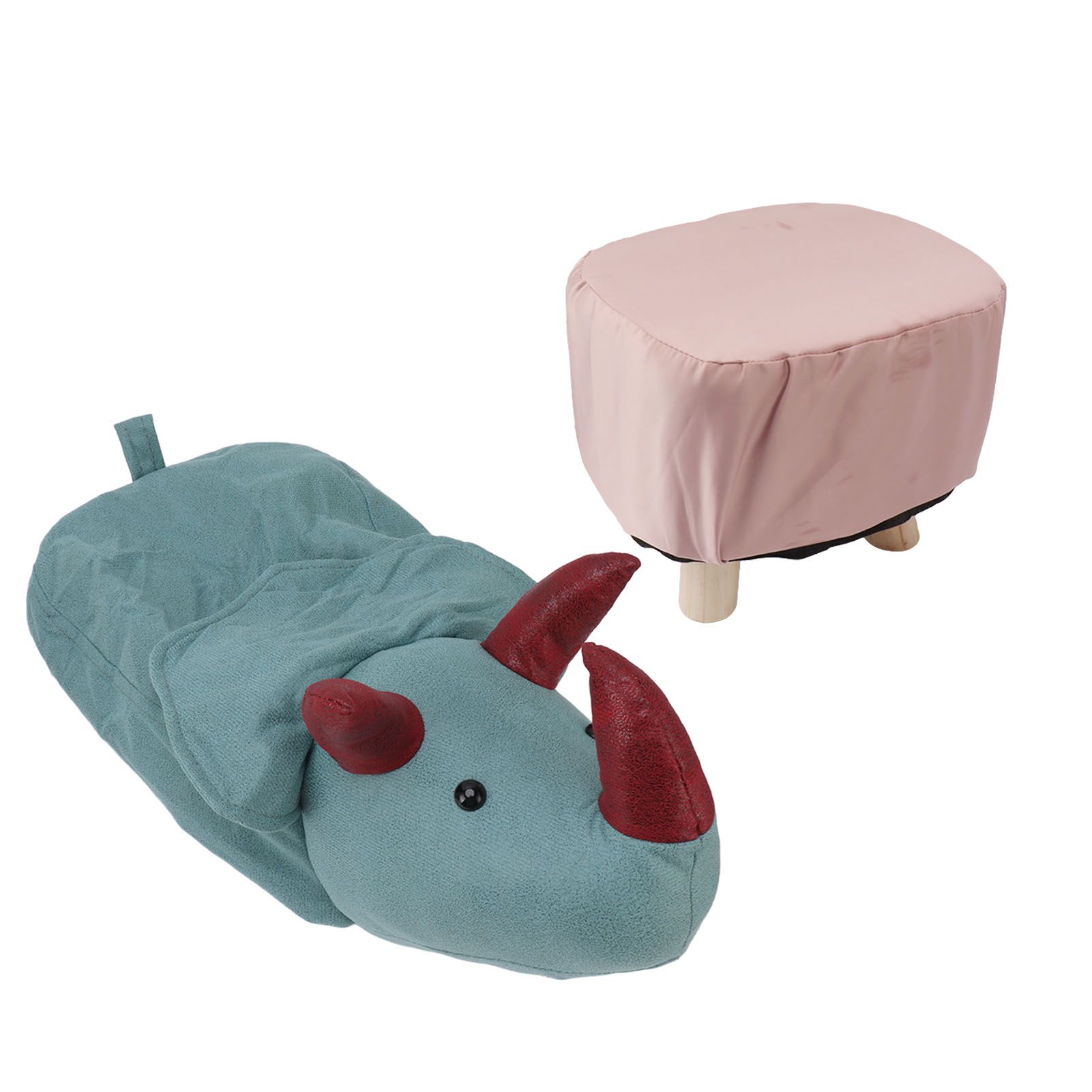 Cute Animal Footstool with Soft Padded Cushion and Prevent Slip Feet Small view 2