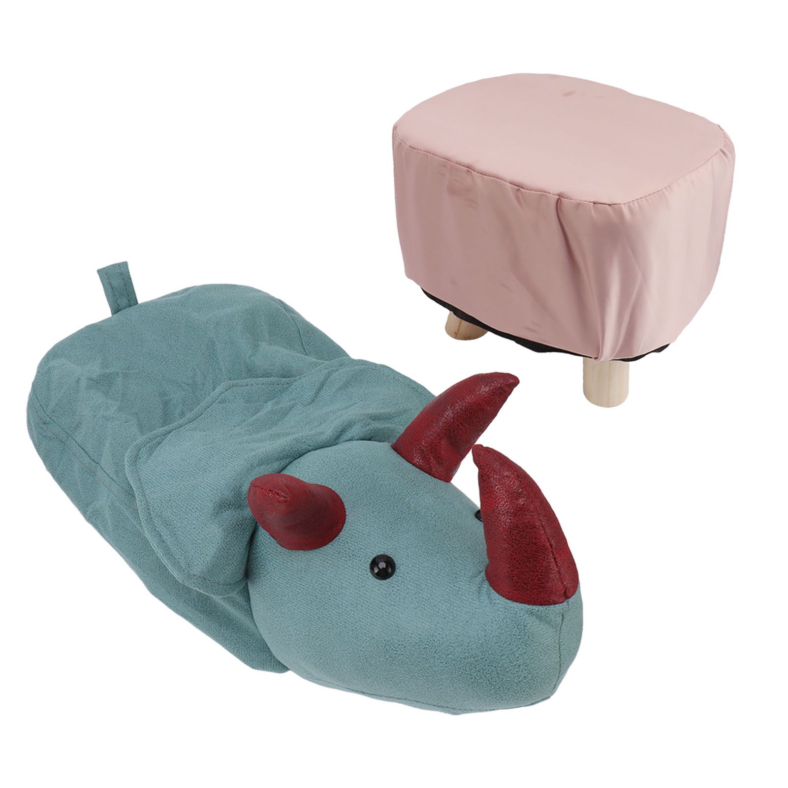 Cute Animal Footstool with Soft Padded Cushion and Prevent Slip Feet Small view 3
