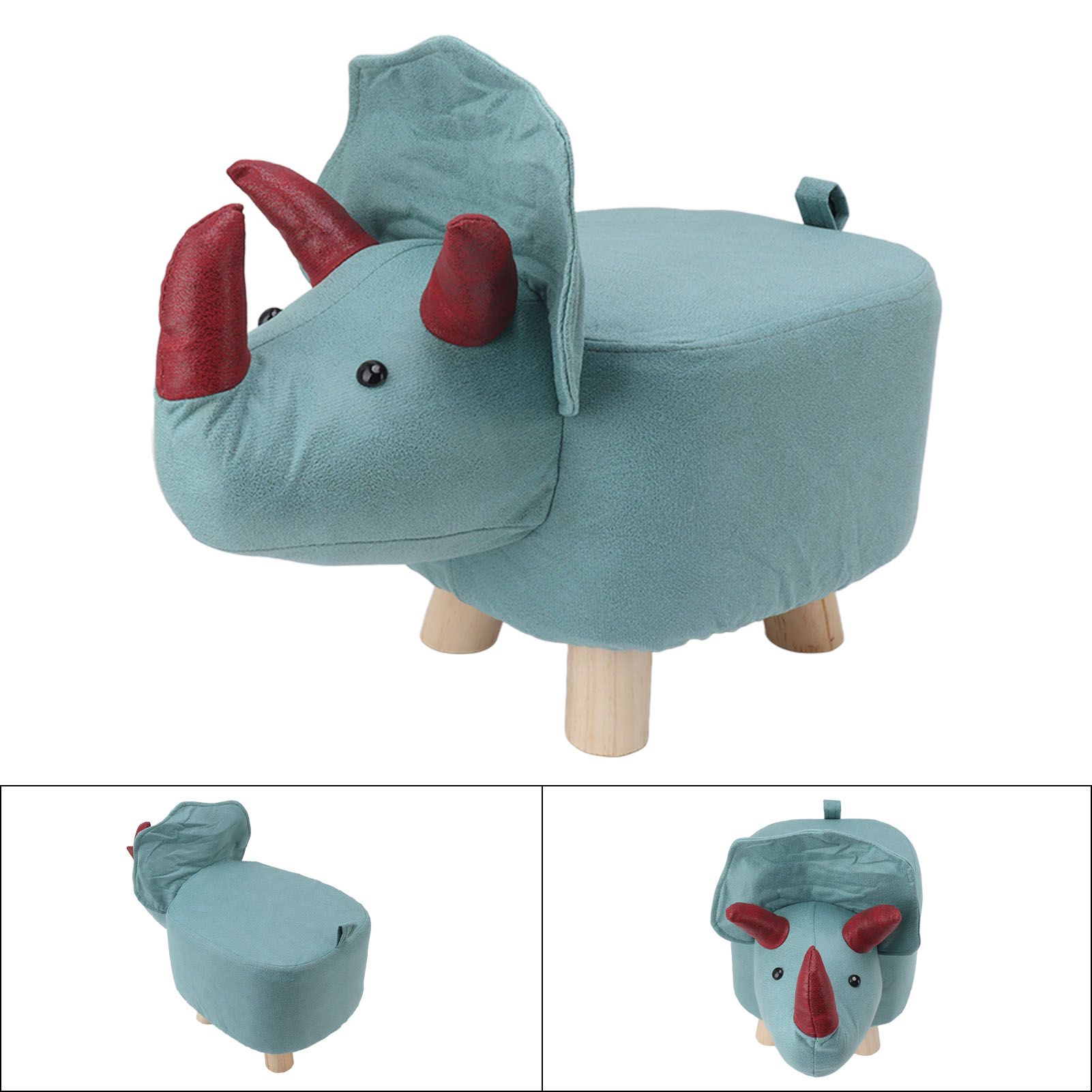 Cute Animal Footstool with Soft Padded Cushion and Prevent Slip Feet Small view 9