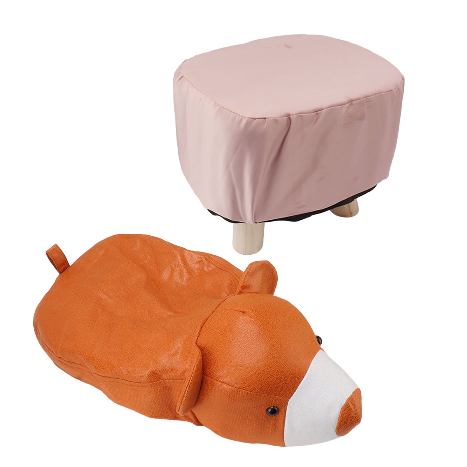Cute Animal Footstool with Soft Padded Cushion and Prevent Slip Feet Small view 2