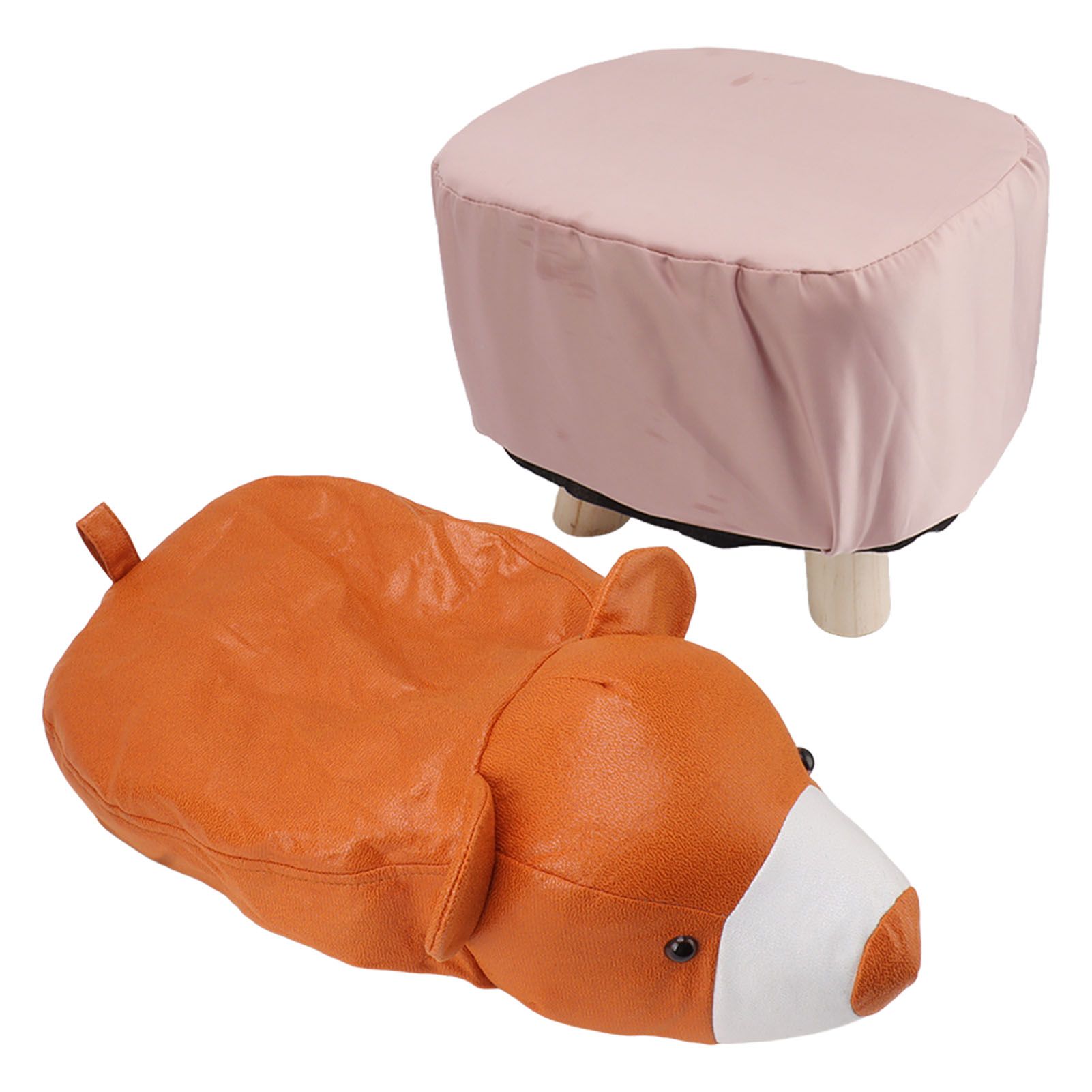 Cute Animal Footstool with Soft Padded Cushion and Prevent Slip Feet Small view 3
