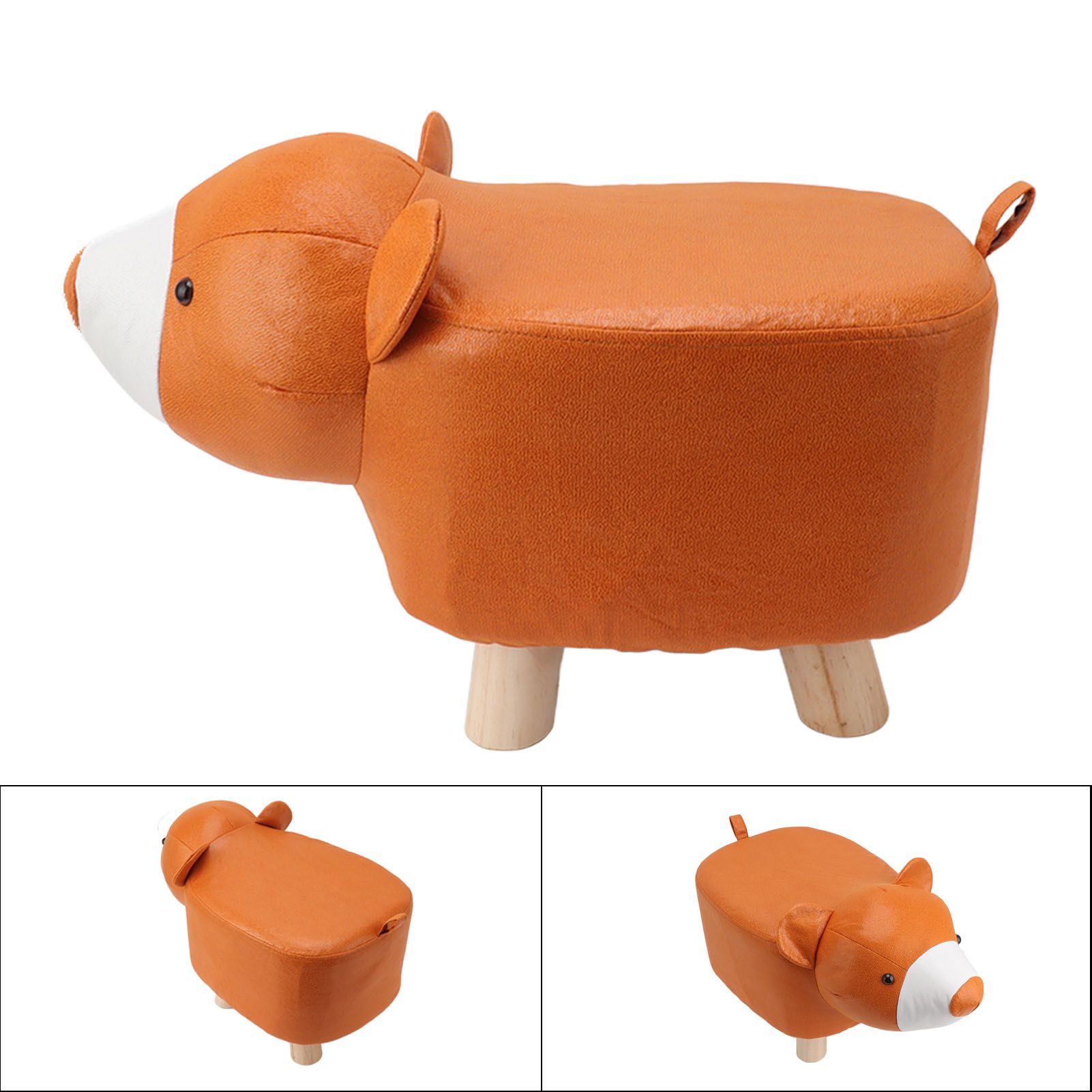 Cute Animal Footstool with Soft Padded Cushion and Prevent Slip Feet Small view 10
