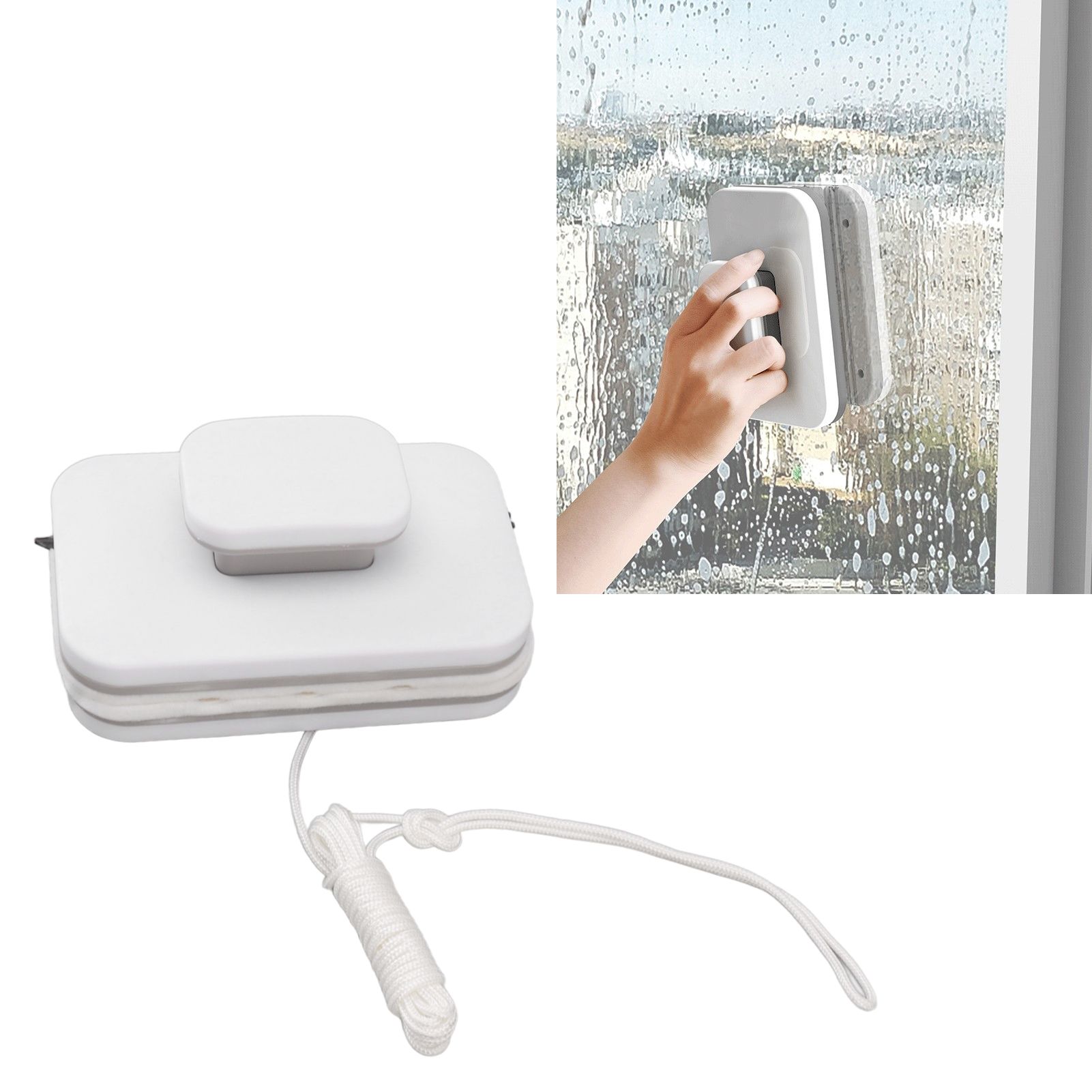 Magnetic Window Cleaner Double Sided Large Handle Safe Stable Sturdy Plastic view 11