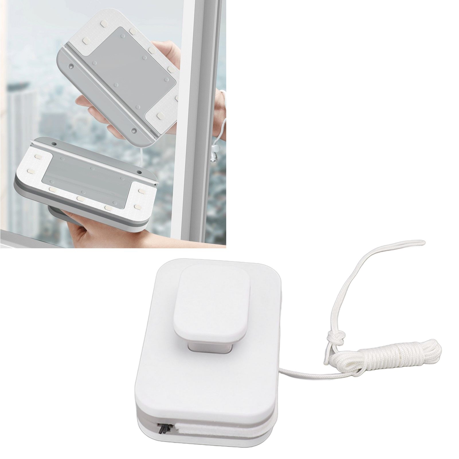 Magnetic Window Cleaner Double Sided Large Handle Safe Stable Sturdy Plastic view 12