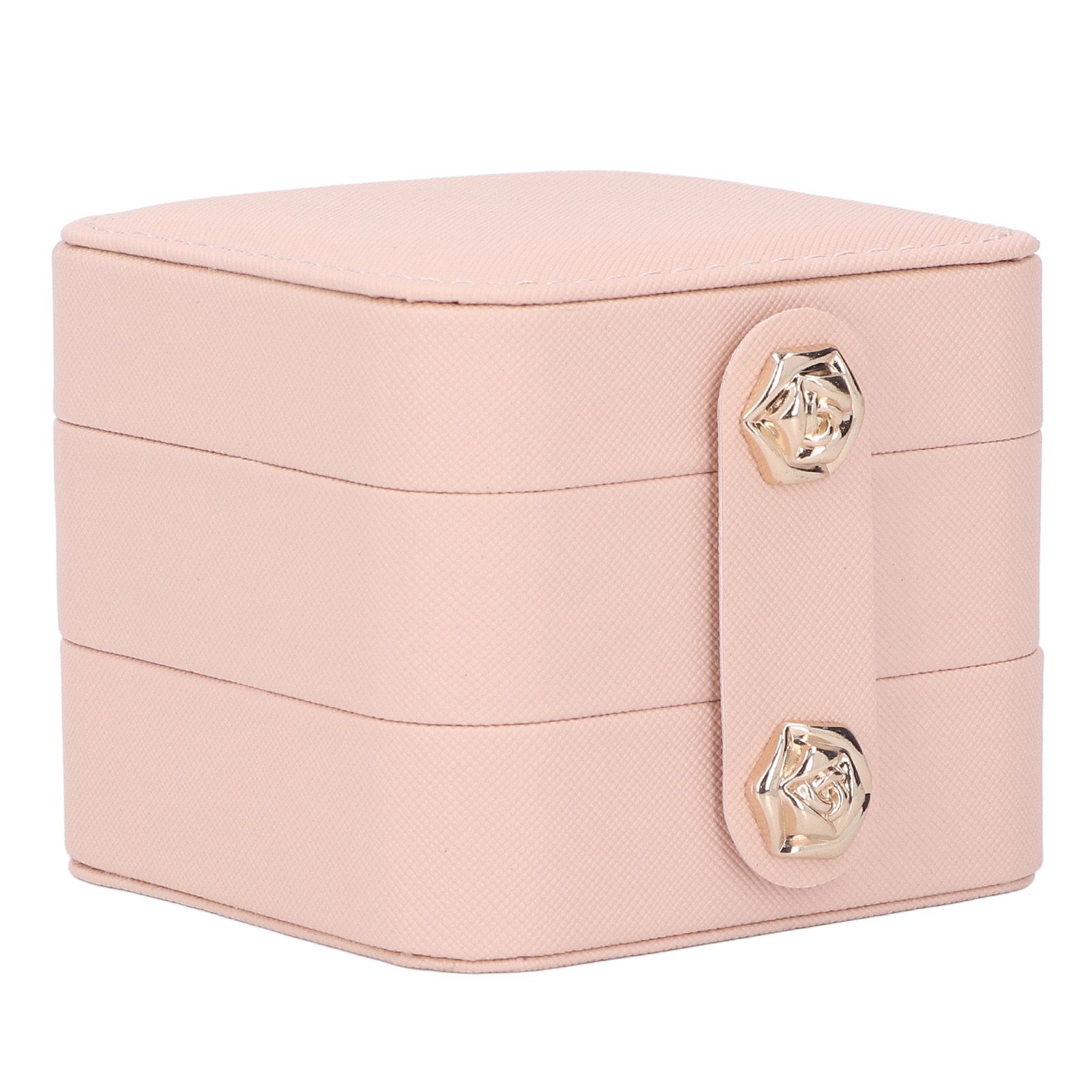 Jewelry Box Pink Portable Multi Layer PU Leather Jewelry Travel Case for Home view 6