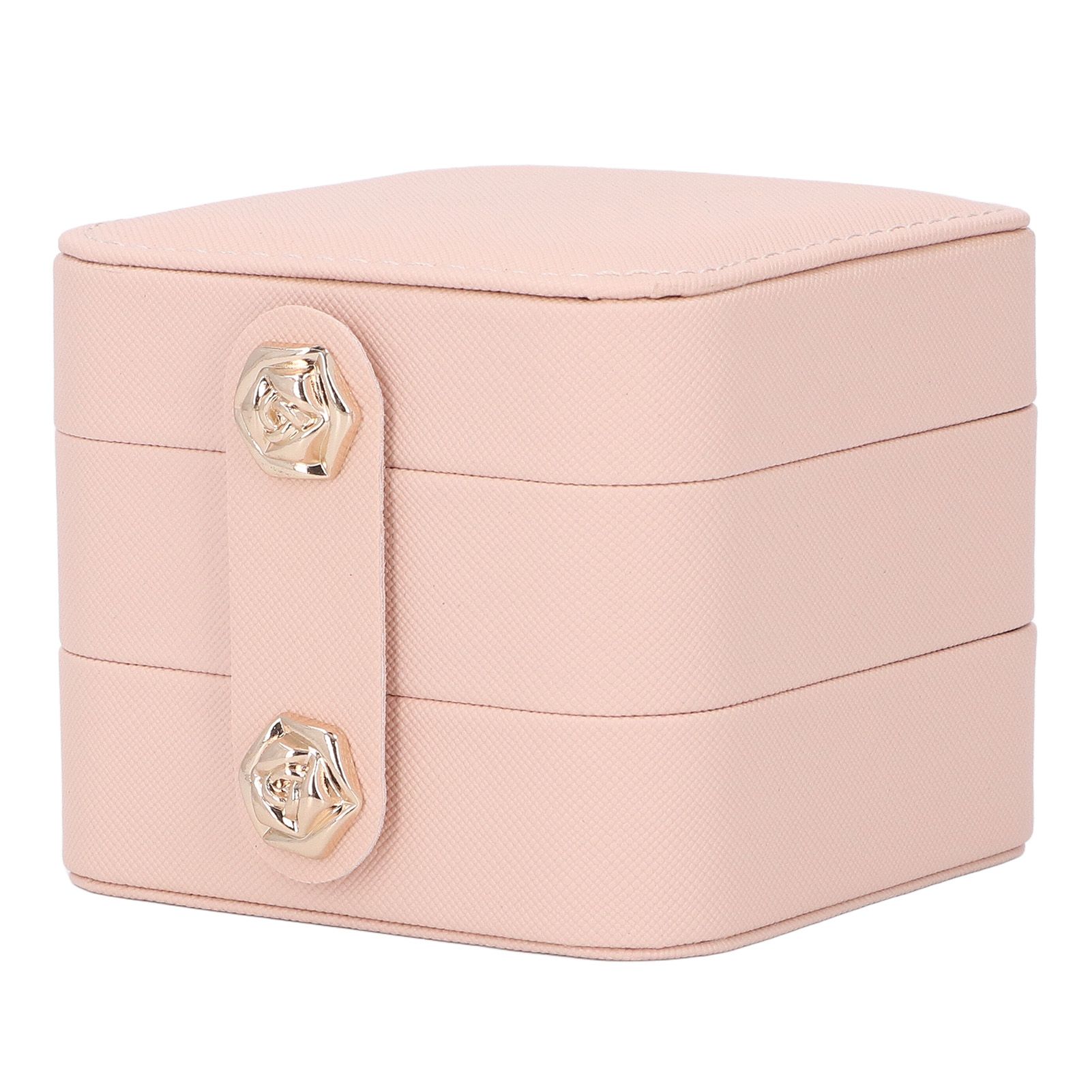 Jewelry Box Pink Portable Multi Layer PU Leather Jewelry Travel Case for Home view 8