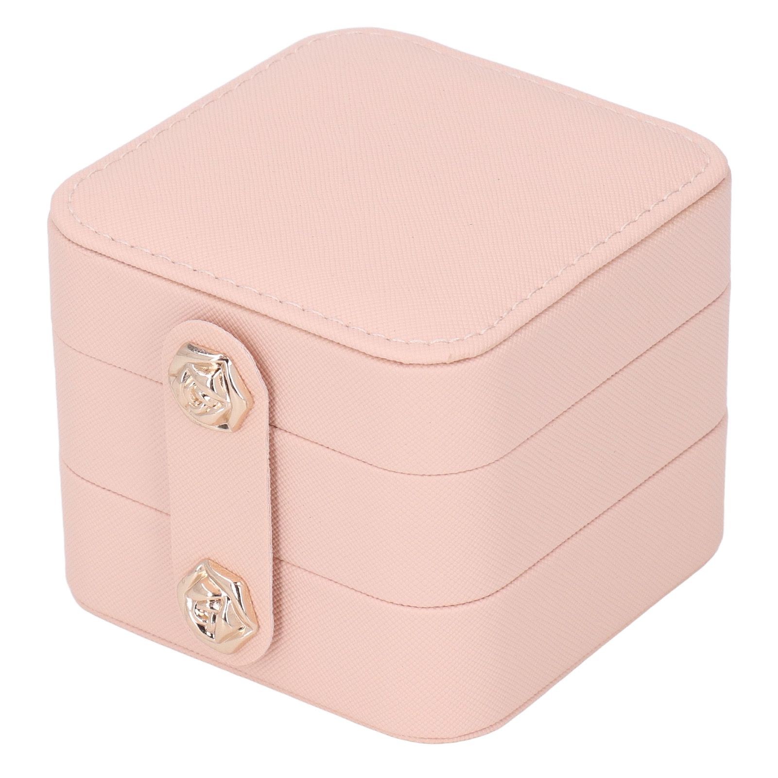 Jewelry Box Pink Portable Multi Layer PU Leather Jewelry Travel Case for Home view 9