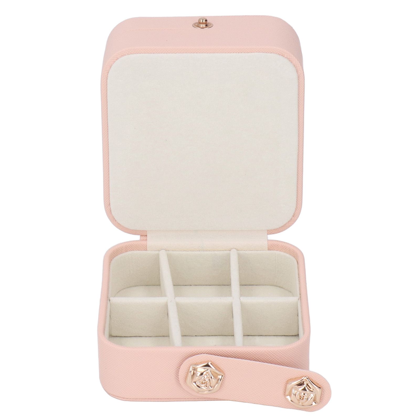 Jewelry Box Pink Portable Multi Layer PU Leather Jewelry Travel Case for Home view 10