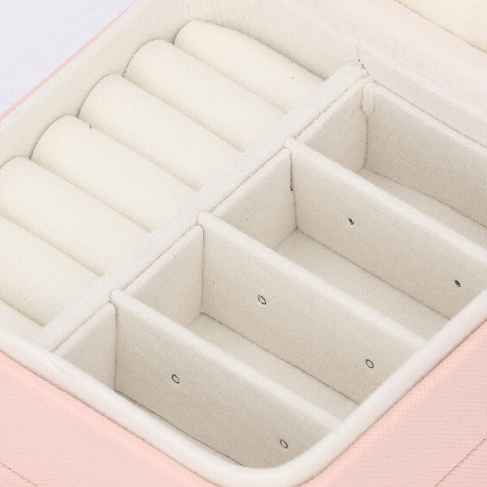 Jewelry Box Pink Portable Multi Layer PU Leather Jewelry Travel Case for Home view 13
