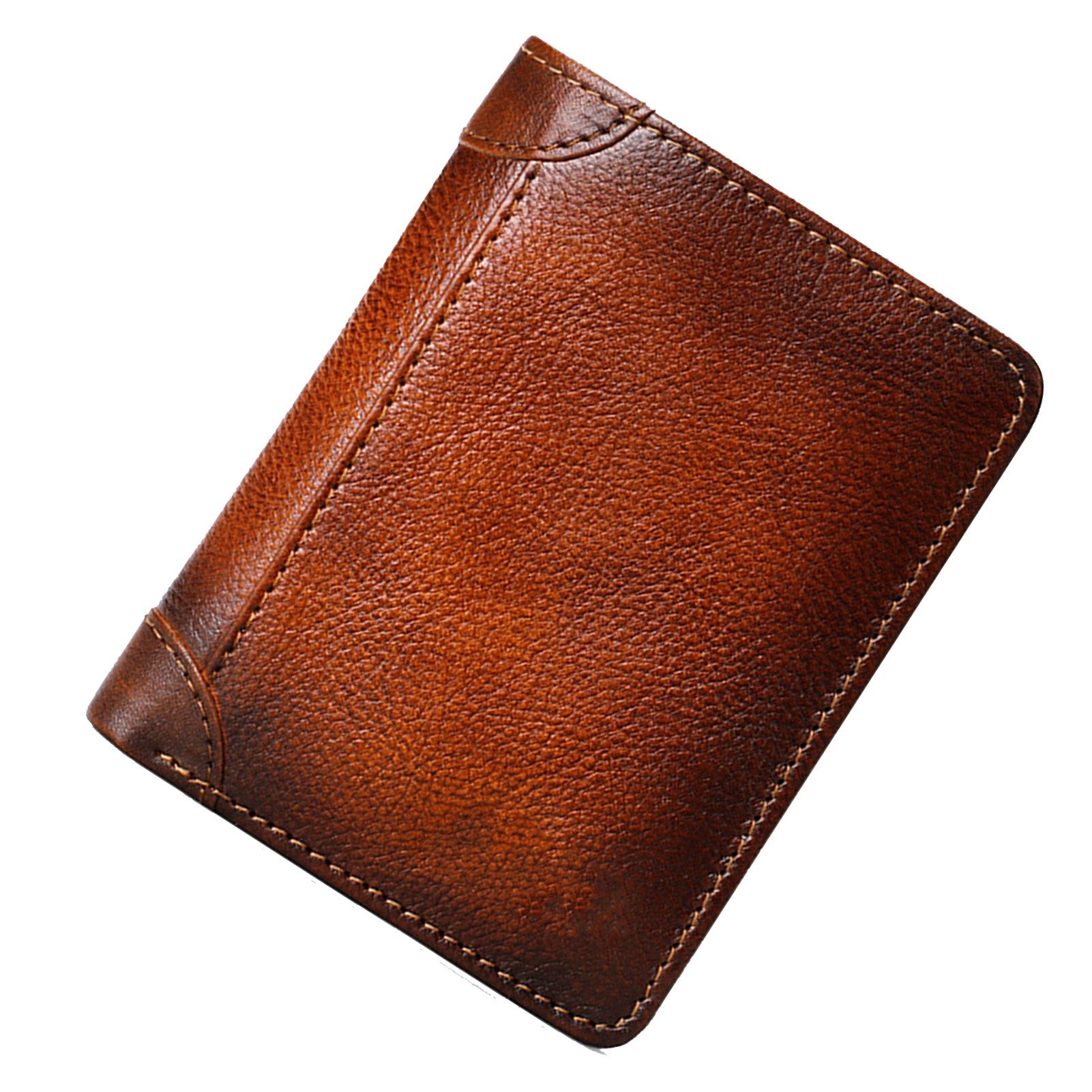 Trifold Wallet Retro Style Large Space Multi Card Slots Men Leather Wallet view 2
