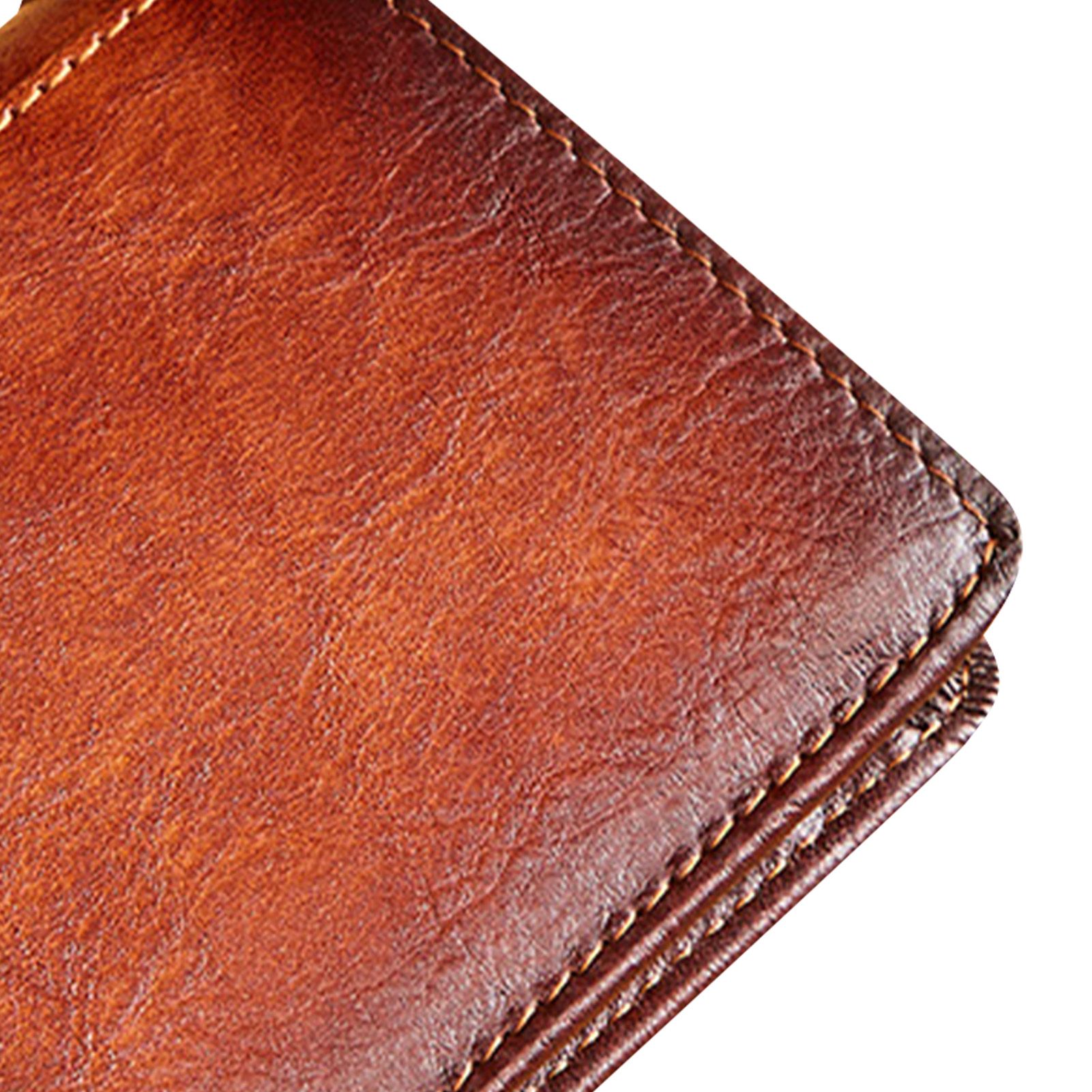 Trifold Wallet Retro Style Large Space Multi Card Slots Men Leather Wallet view 9