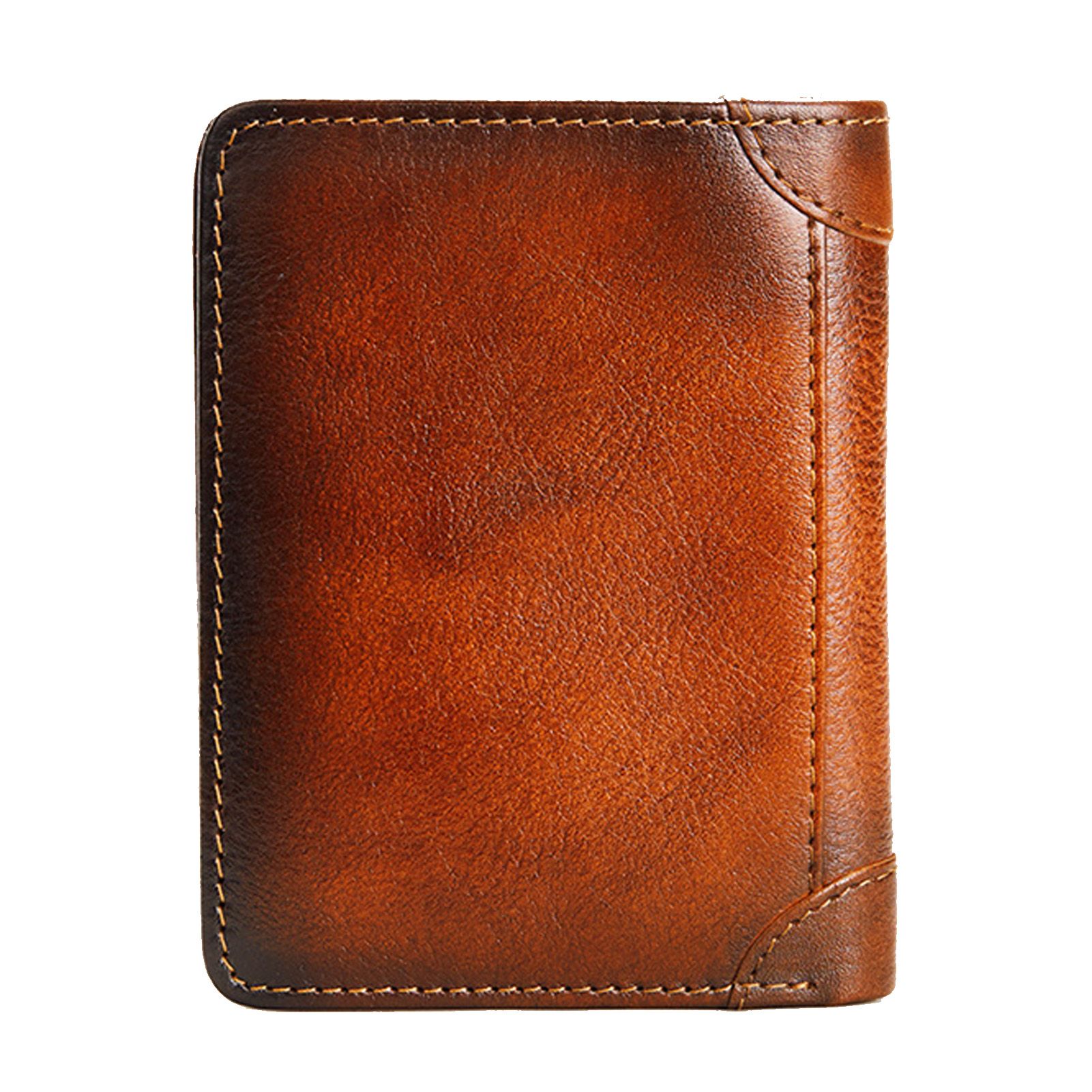 Trifold Wallet Retro Style Large Space Multi Card Slots Men Leather Wallet view 14