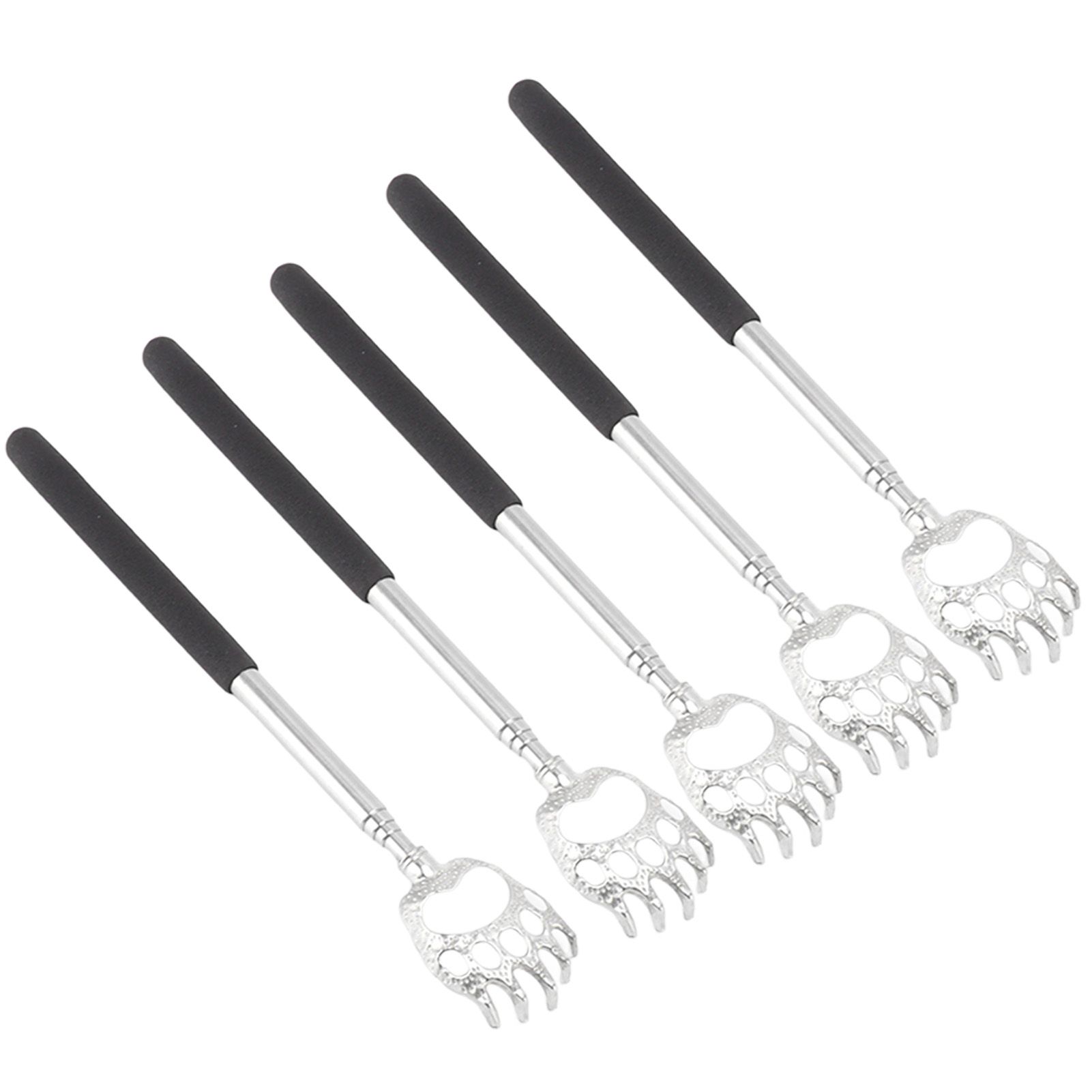 5Pcs Back Scratcher Telescopic Back Scratchers Stainless Steel for Head Body Arm view 2
