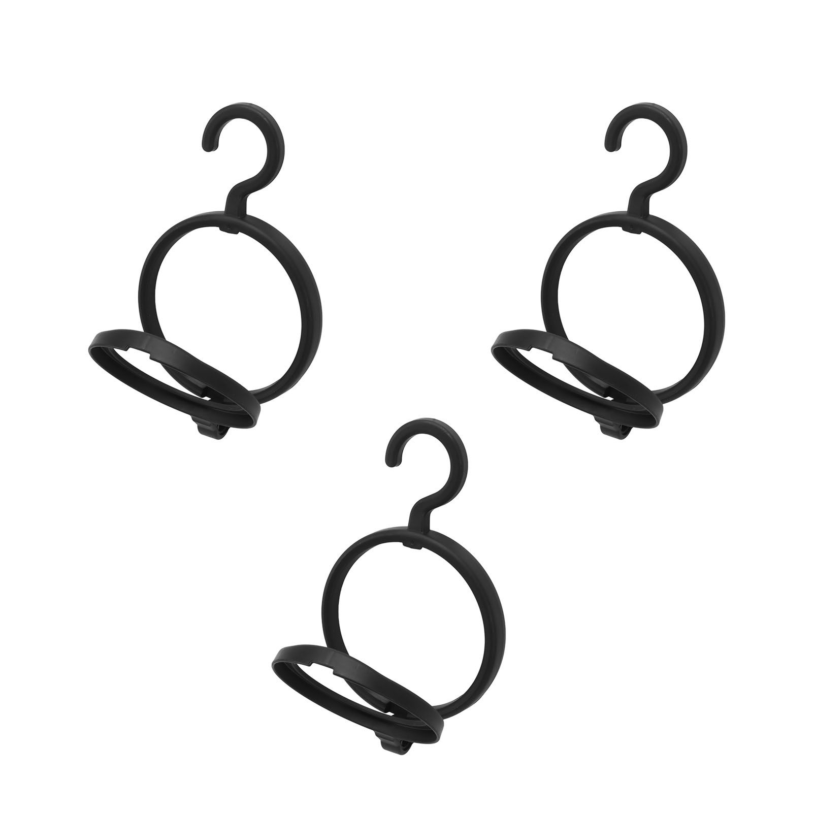 3Pcs Hanging Wig Stand Space Saving Portable Plastic Wig Display Hanger for view 2