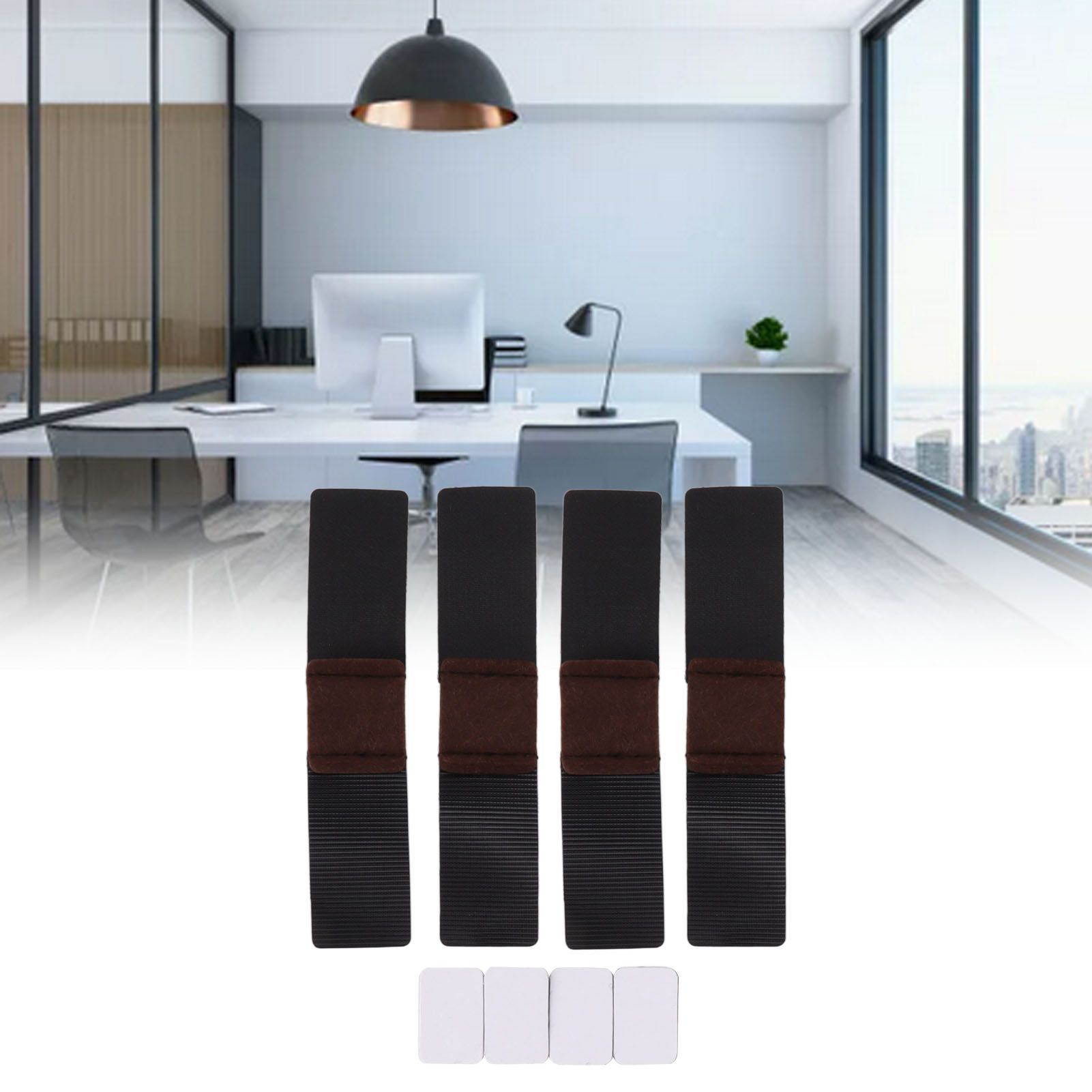 Arched Felt Furniture Pads with Hook Loop Fasteners Sled Base Floor Saver view 11