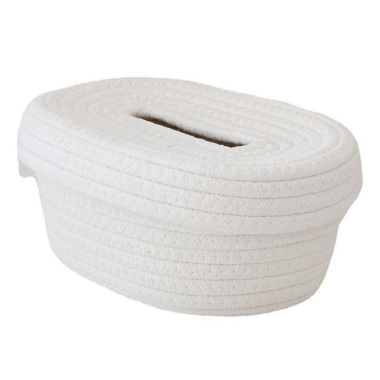 Tissue Box Cover Handmade Cotton Rope Napkin Tissue Holder Decorative view 4