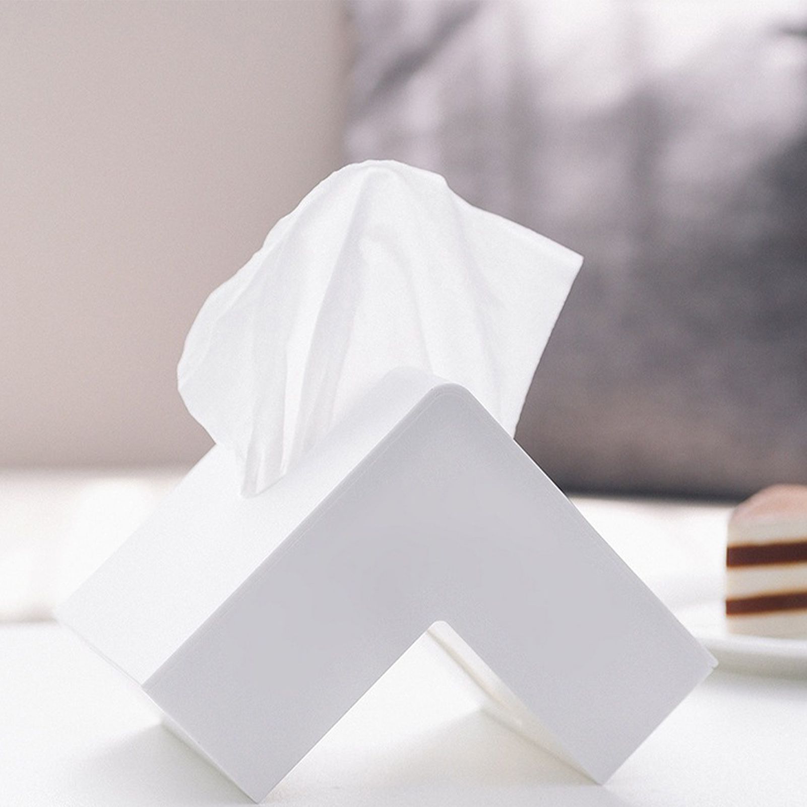 Nordic Style Plastic Tissue Box Holder Personality Simplicity Tissue Storage view 5