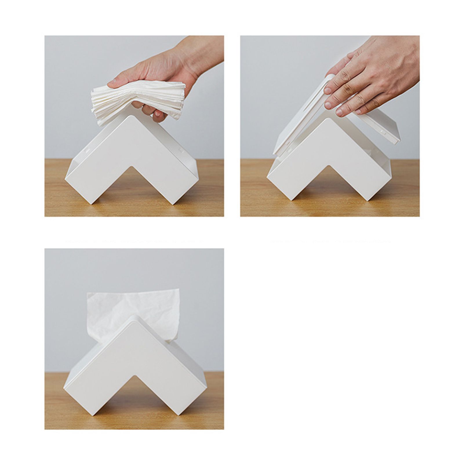 Nordic Style Plastic Tissue Box Holder Personality Simplicity Tissue Storage view 9