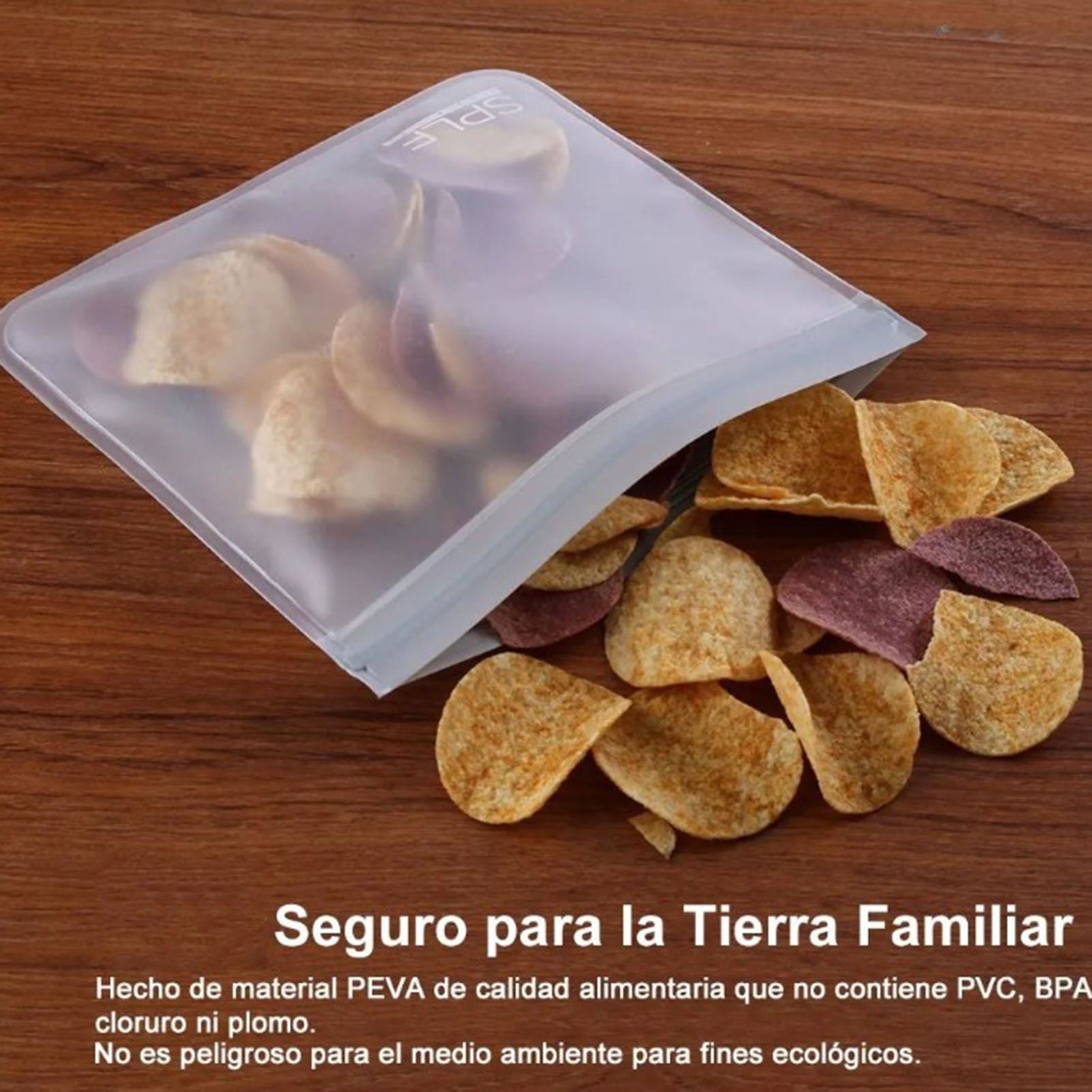 20PCS Reusable Ziplock Bags Translucent Scrub PEVA Food Storage Bags for view 12