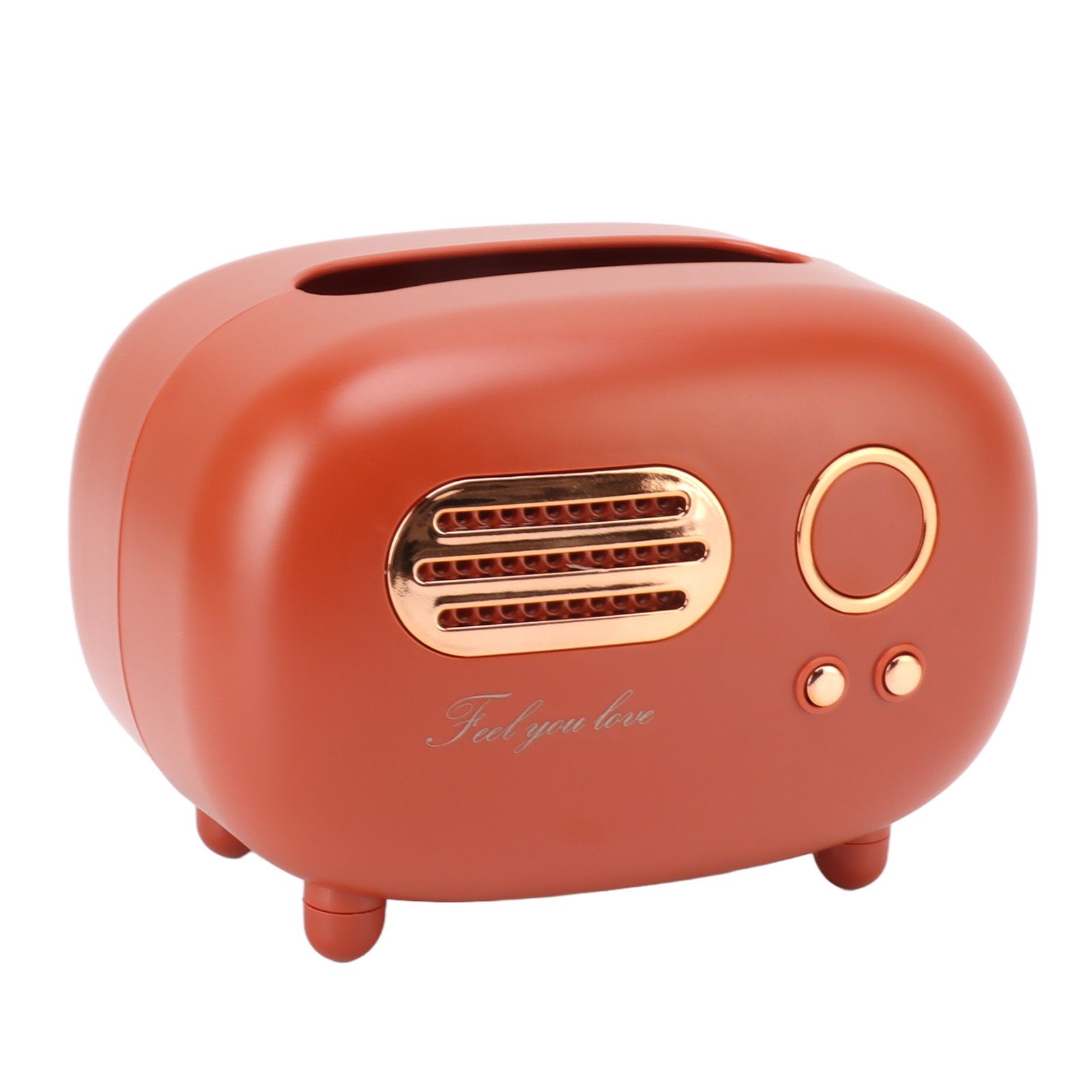 Retro Radio Shape Tissue Cover Box Vintage Radio Tissue Box for Bathroom view 4