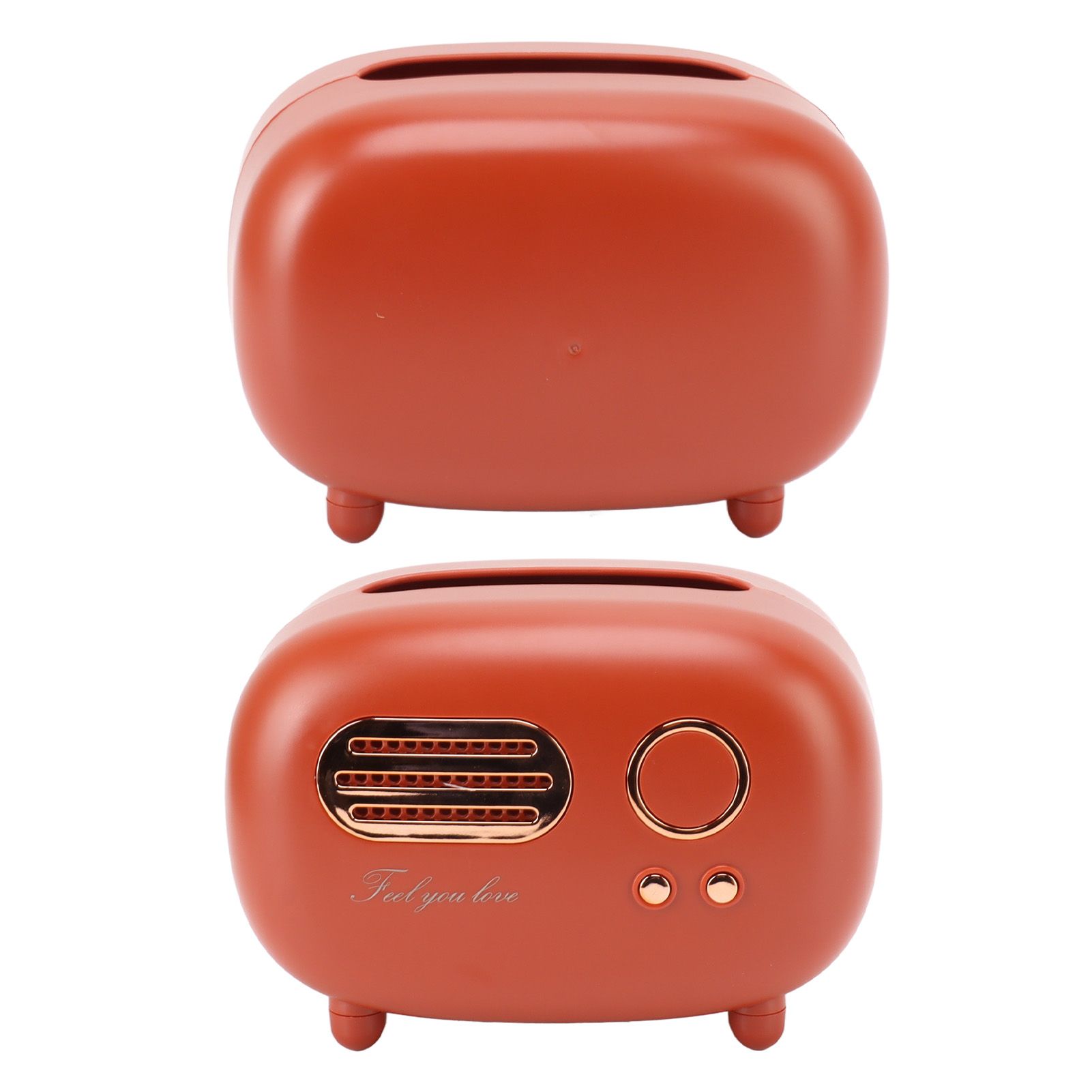 Retro Radio Shape Tissue Cover Box Vintage Radio Tissue Box for Bathroom view 9