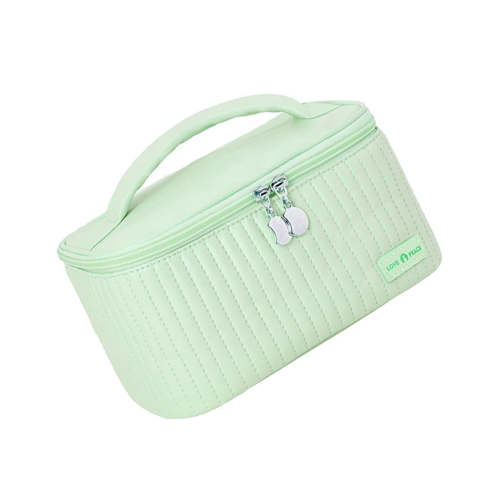 PU Open Lid Cake Shape Make Up Bag Cosmetic Storage Bag Soft Color Portable view 2