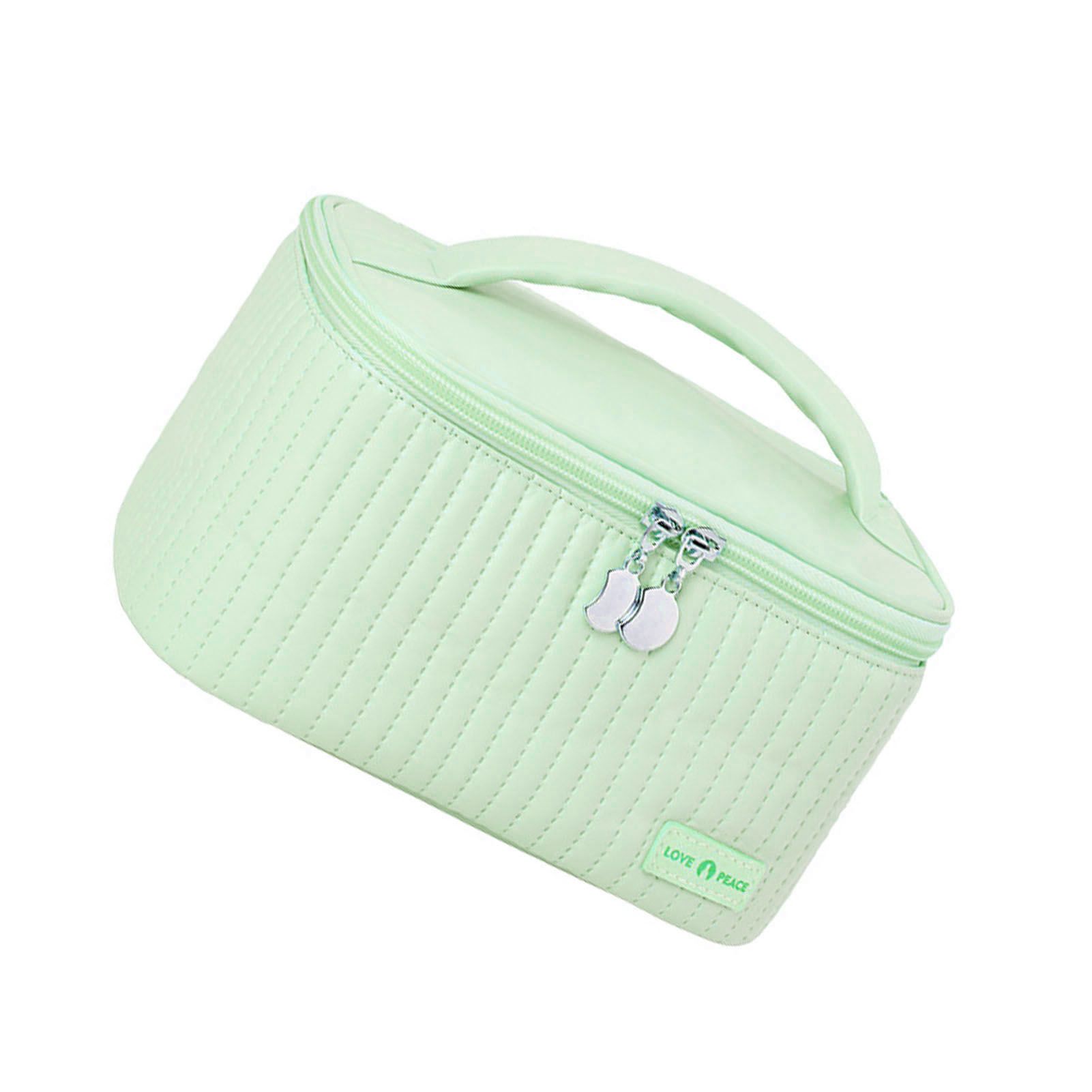 PU Open Lid Cake Shape Make Up Bag Cosmetic Storage Bag Soft Color Portable view 4