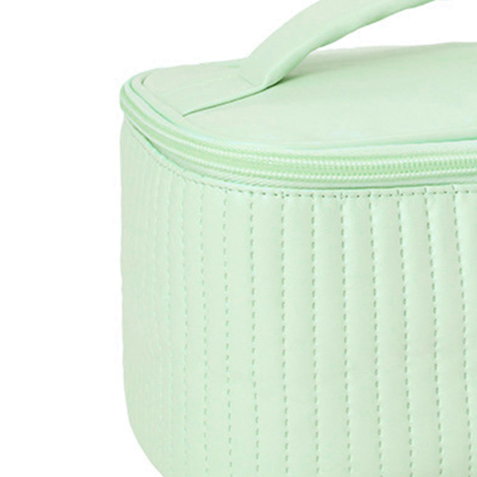 PU Open Lid Cake Shape Make Up Bag Cosmetic Storage Bag Soft Color Portable view 7
