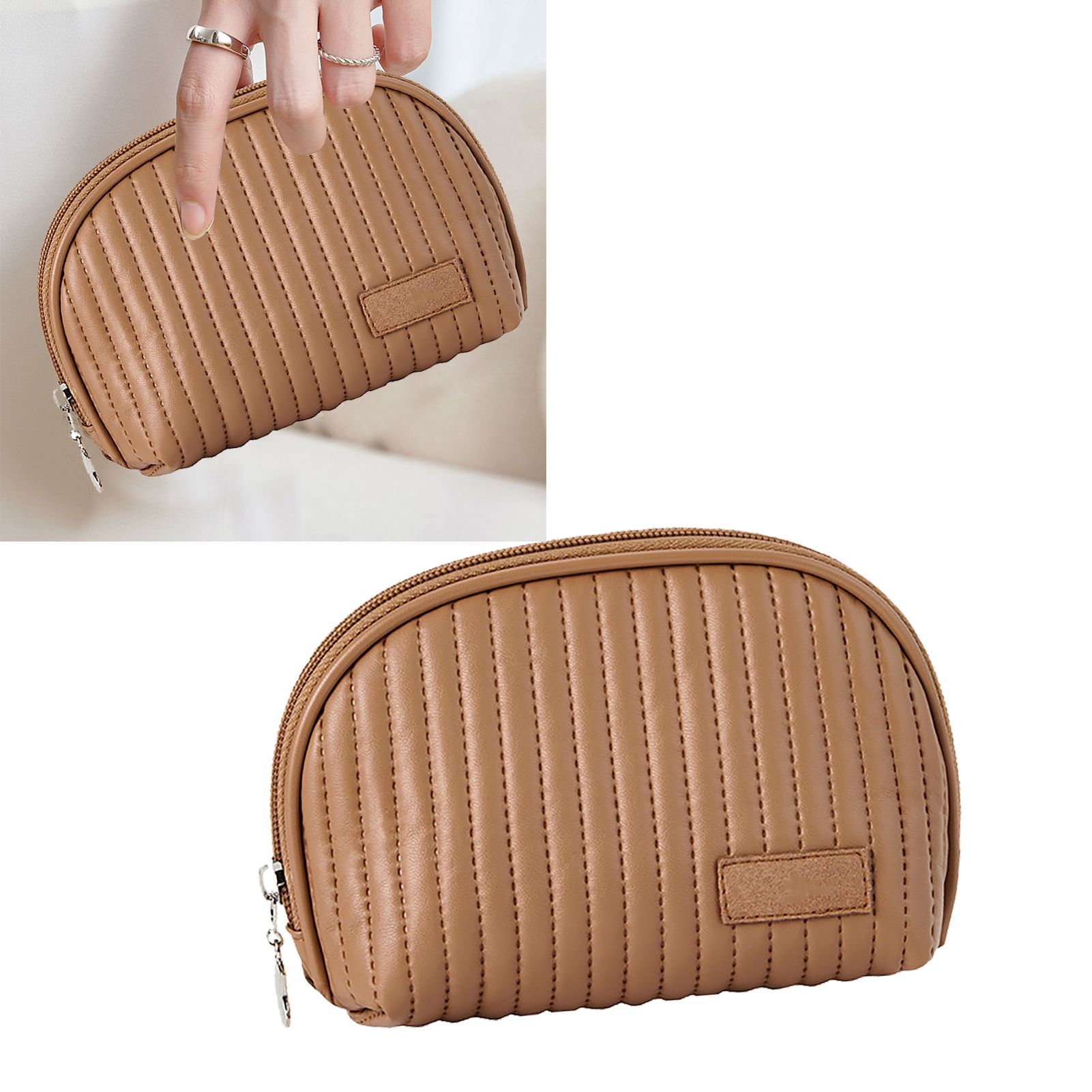 PU Leather Makeup Bag Portable Large Capacity Storage Travel Makeup Bag for view 5