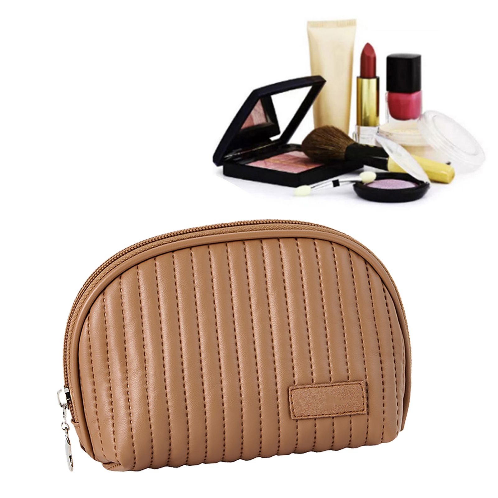 PU Leather Makeup Bag Portable Large Capacity Storage Travel Makeup Bag for view 6