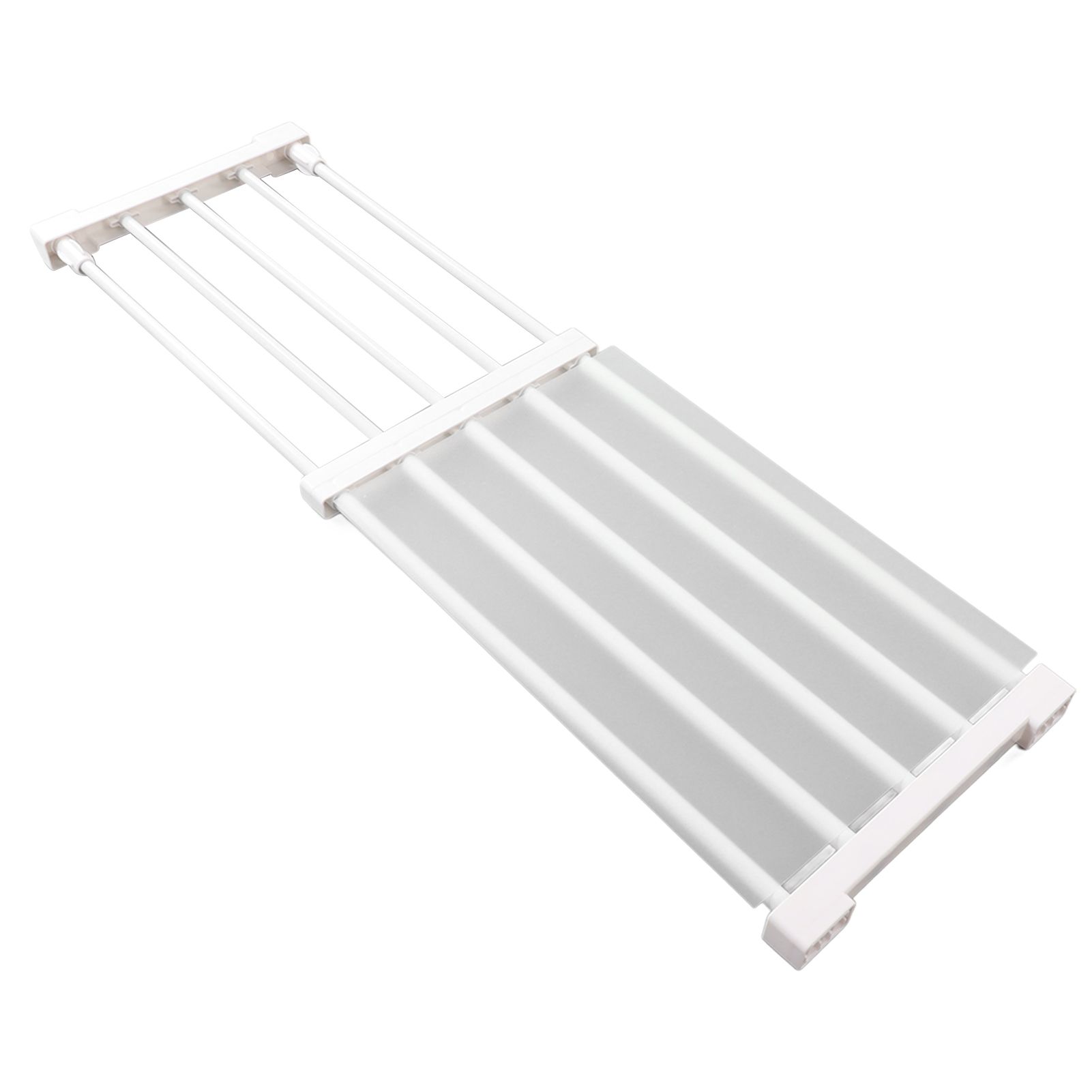 Closet Tension Shelf Expandable Nail Free Cabinet Divider Storage Rack for view 5