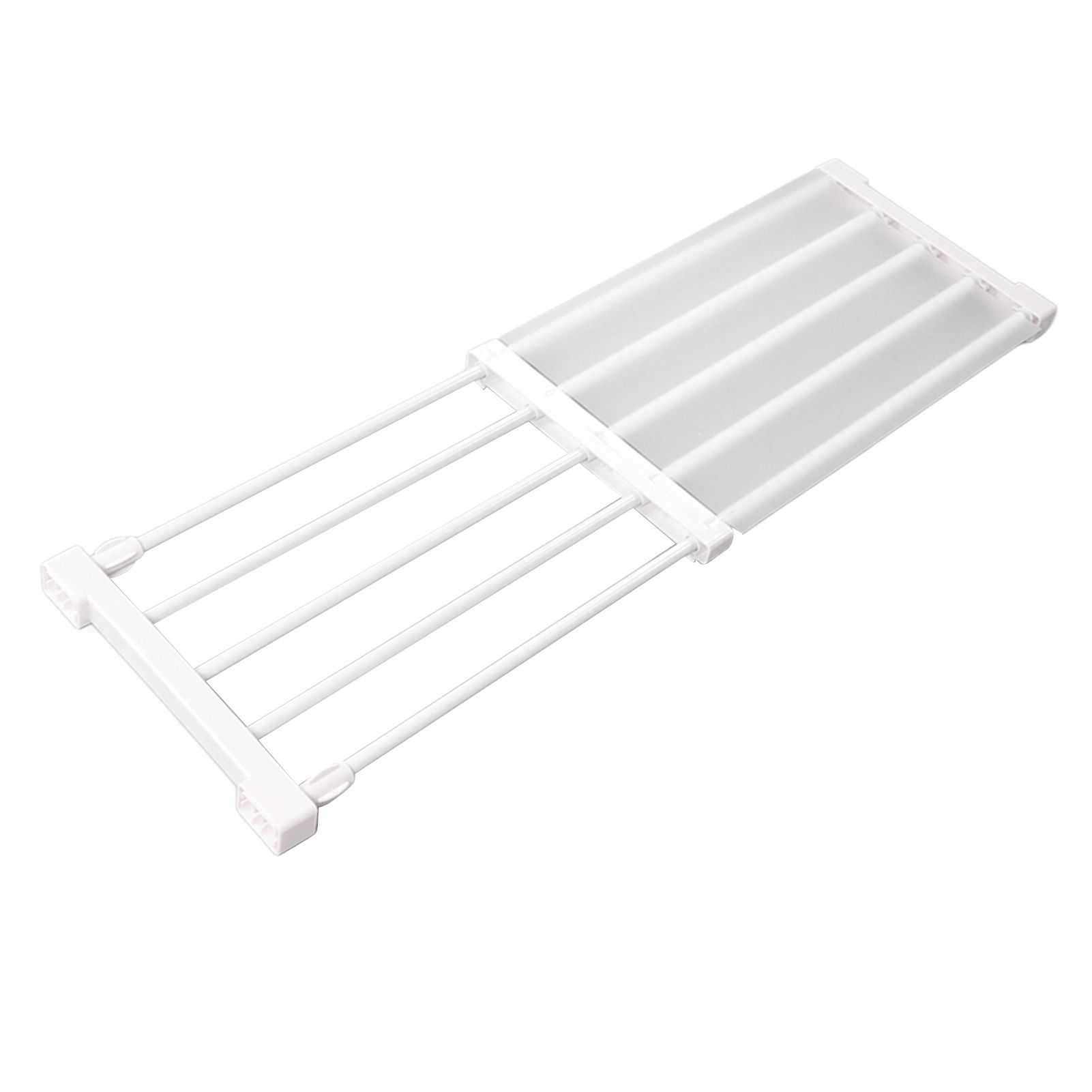 Closet Tension Shelf Expandable Nail Free Cabinet Divider Storage Rack for view 10