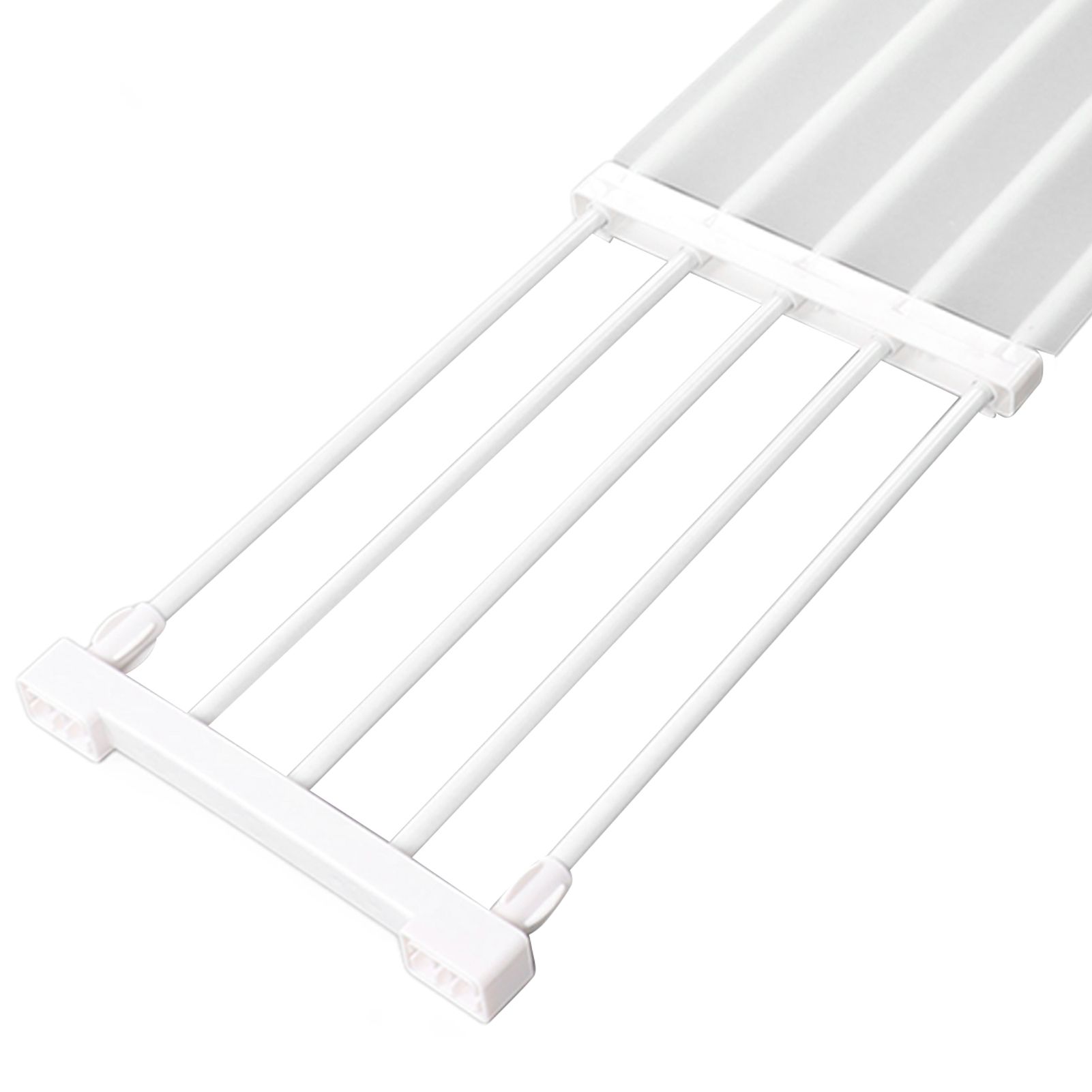 Closet Tension Shelf Expandable Nail Free Cabinet Divider Storage Rack for view 14