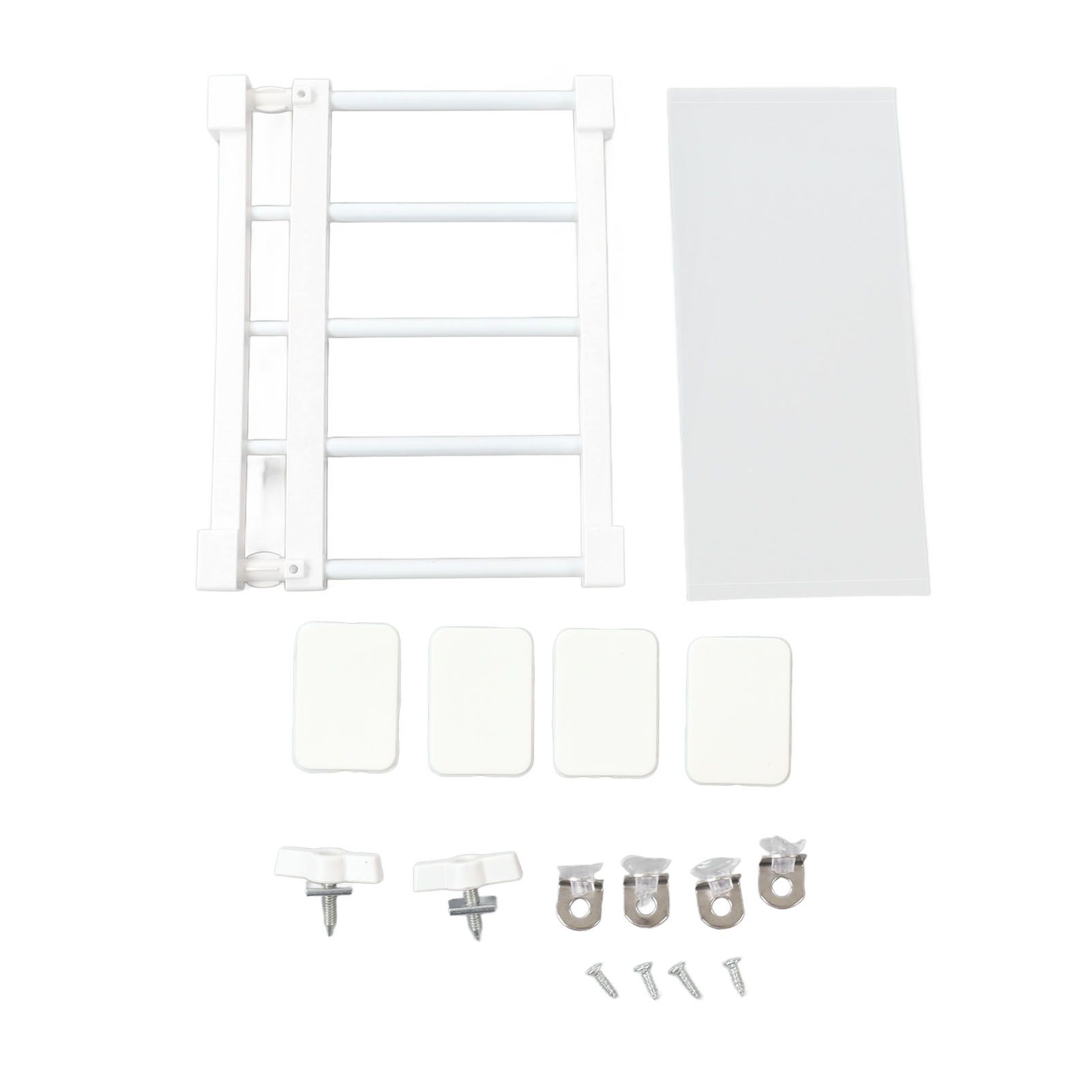 Tension Rod Shelf 14.2 Inch Width Nail Free Expandable Storage Rack for