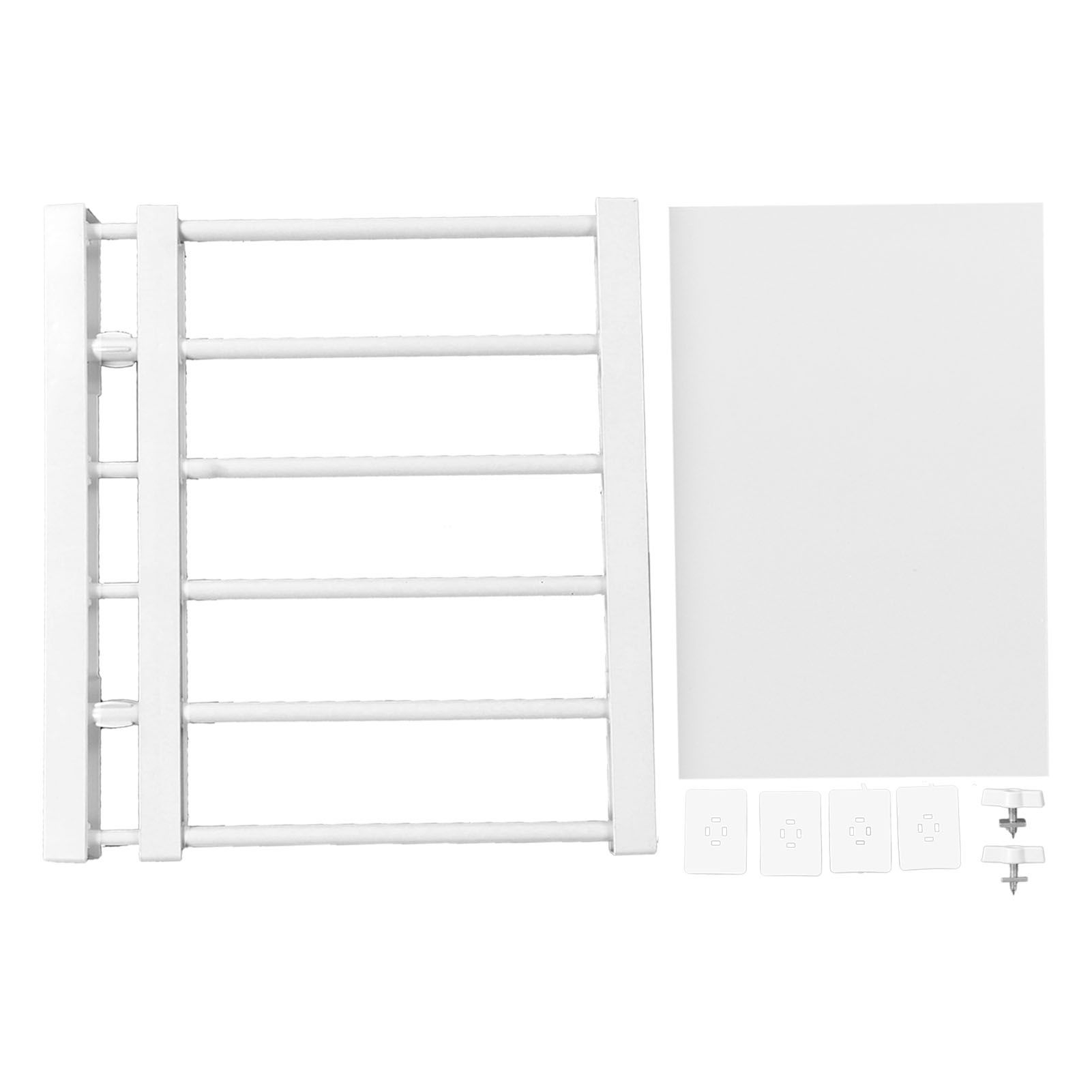 Tension Rod Shelf Adjustable Length Space Saving Nail Free Expandable Closet
