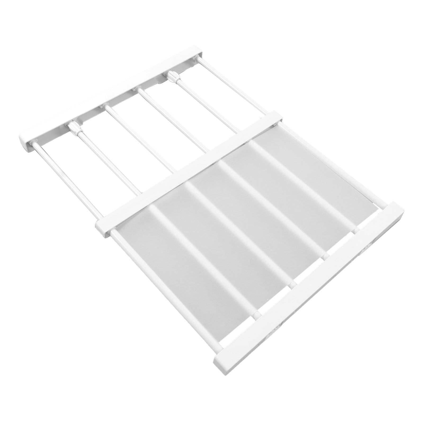 Tension Rod Shelf Adjustable Length Space Saving Nail Free Expandable Closet view 2