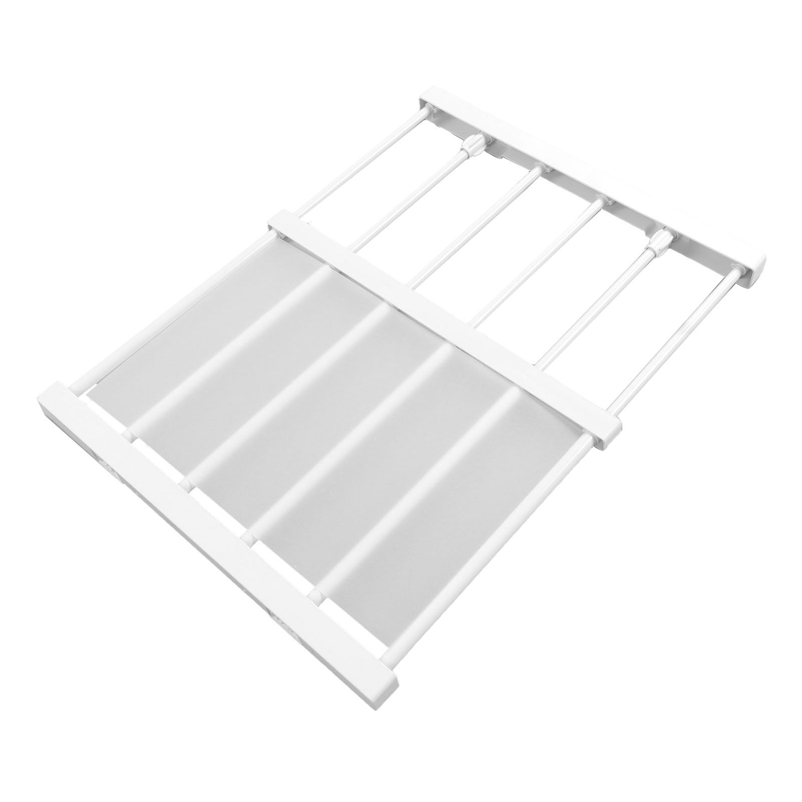 Tension Rod Shelf Adjustable Length Space Saving Nail Free Expandable Closet view 3