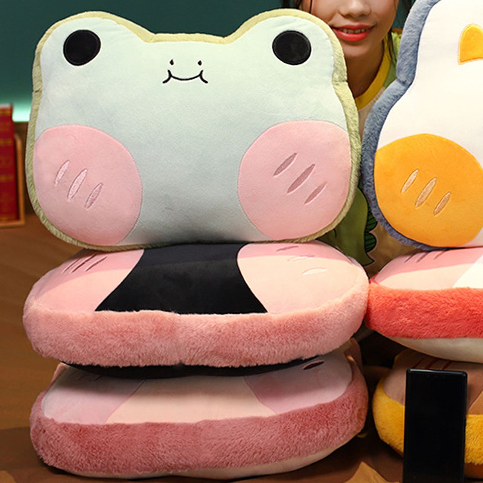 Animal Shape Pillow Stuffed Cushion Toy Flannel Plush Animal Soft Pillow for view 5
