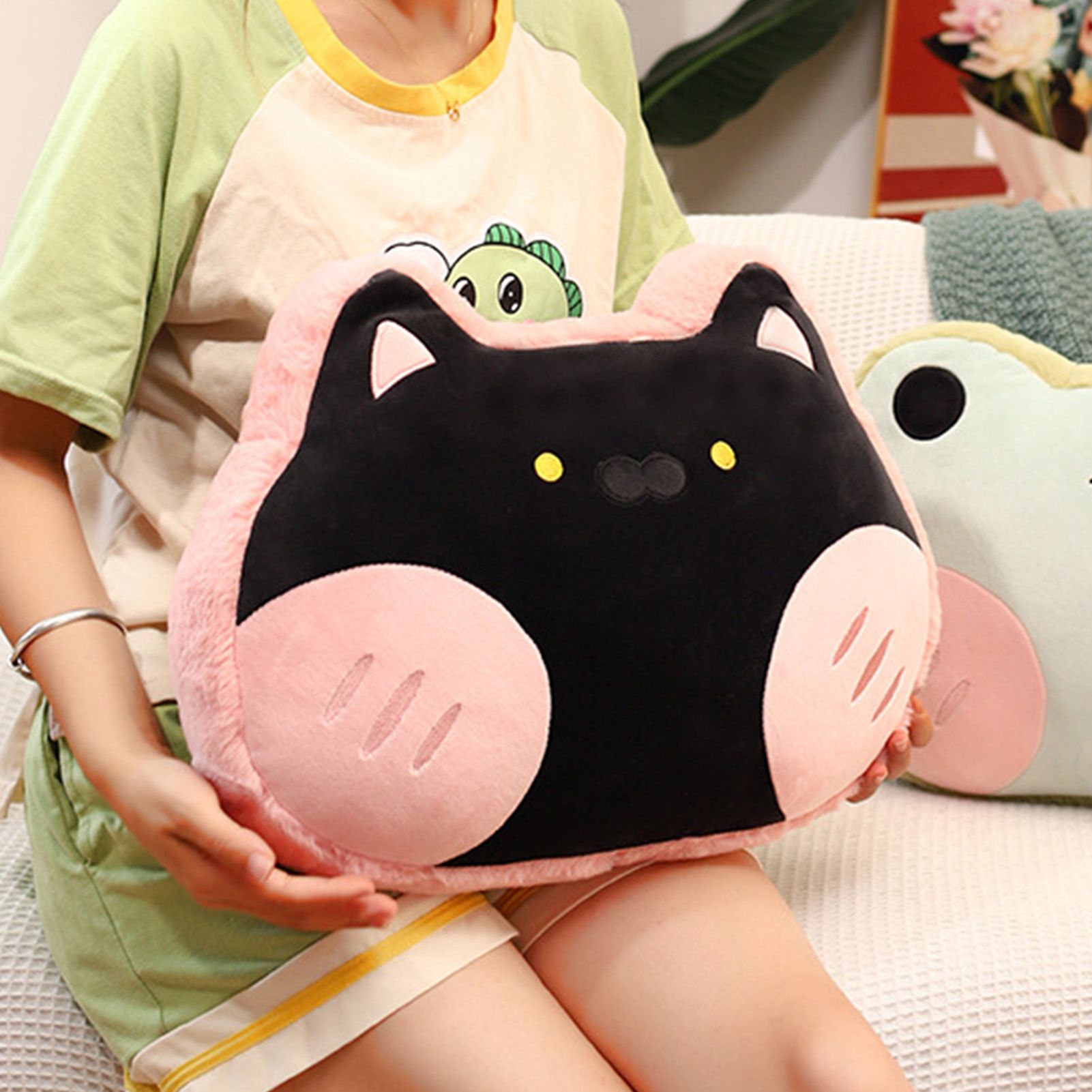 Animal Shape Pillow Stuffed Cushion Toy Flannel Plush Animal Soft Pillow for view 4