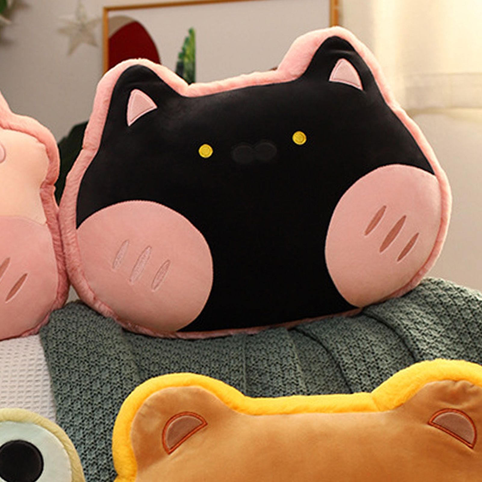 Animal Shape Pillow Stuffed Cushion Toy Flannel Plush Animal Soft Pillow for view 6