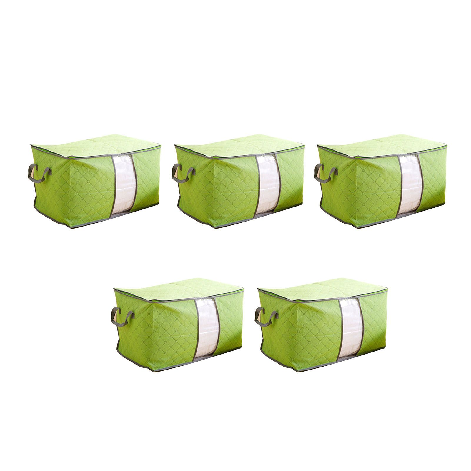 5Pcs Clothing Folding Storage Bag Dustproof Quilt Organizer Non Woven Fabric view 2