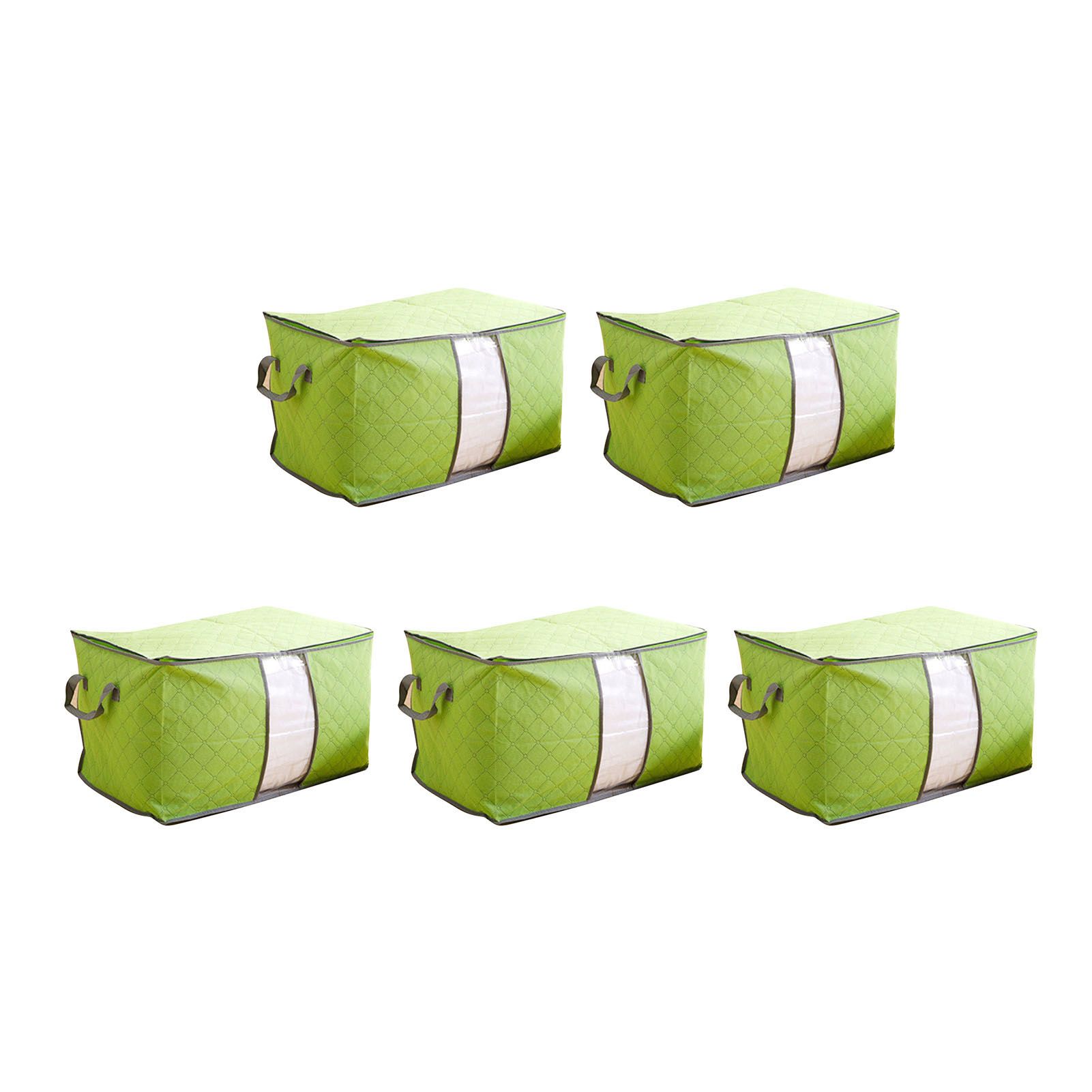 5Pcs Clothing Folding Storage Bag Dustproof Quilt Organizer Non Woven Fabric view 3