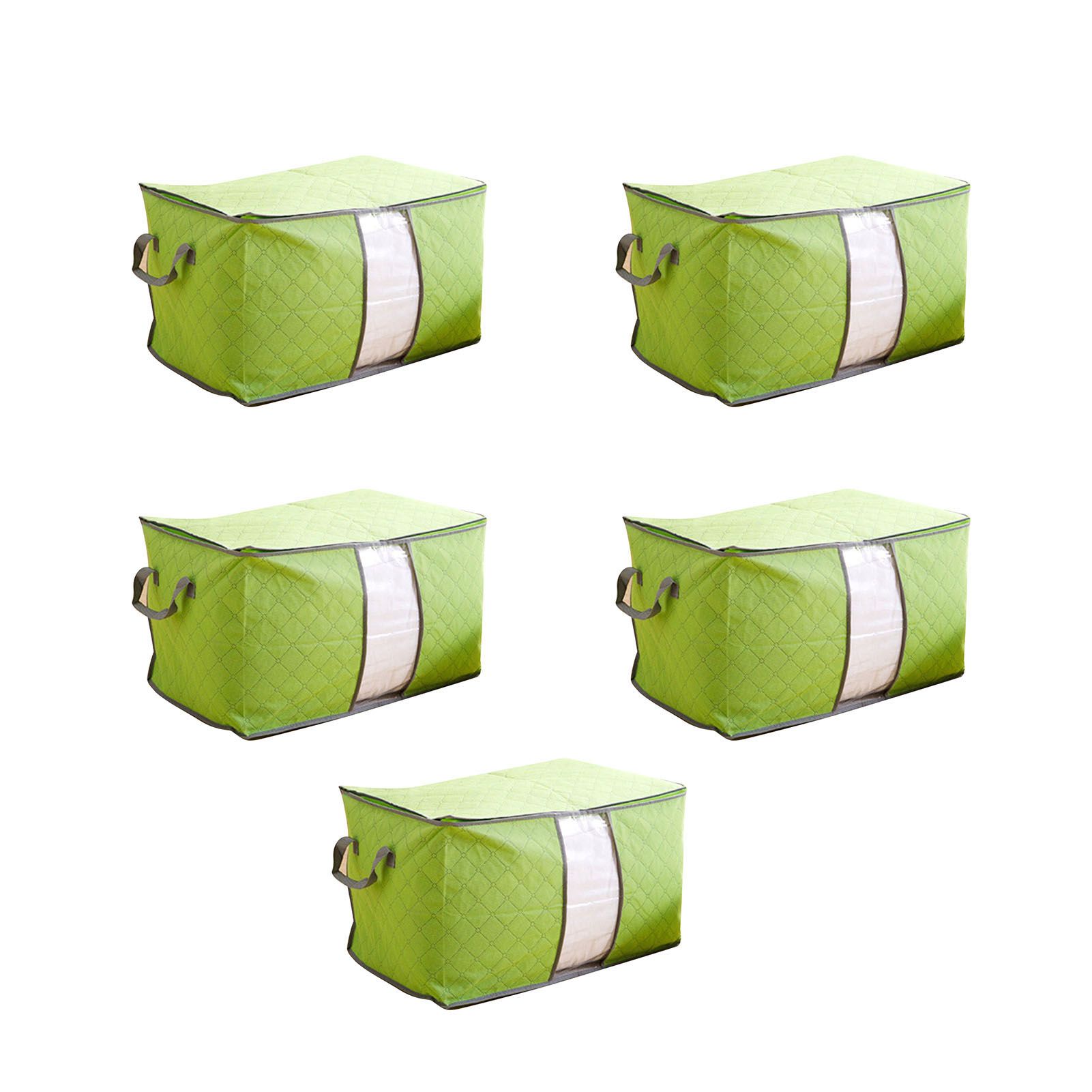 5Pcs Clothing Folding Storage Bag Dustproof Quilt Organizer Non Woven Fabric view 4